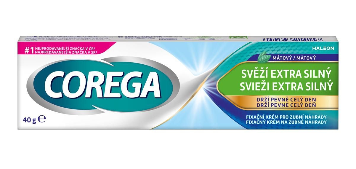 Drogerie a kosmetika - Corega Mátový svěží extra silný fixačn