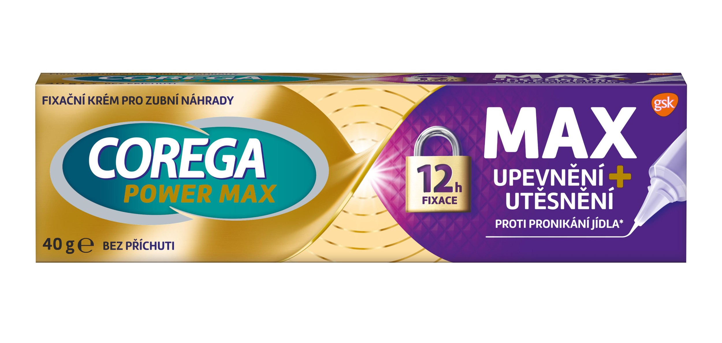 Drogerie a kosmetika - Corega Max Control Fixační krém bez příchuti 40 g