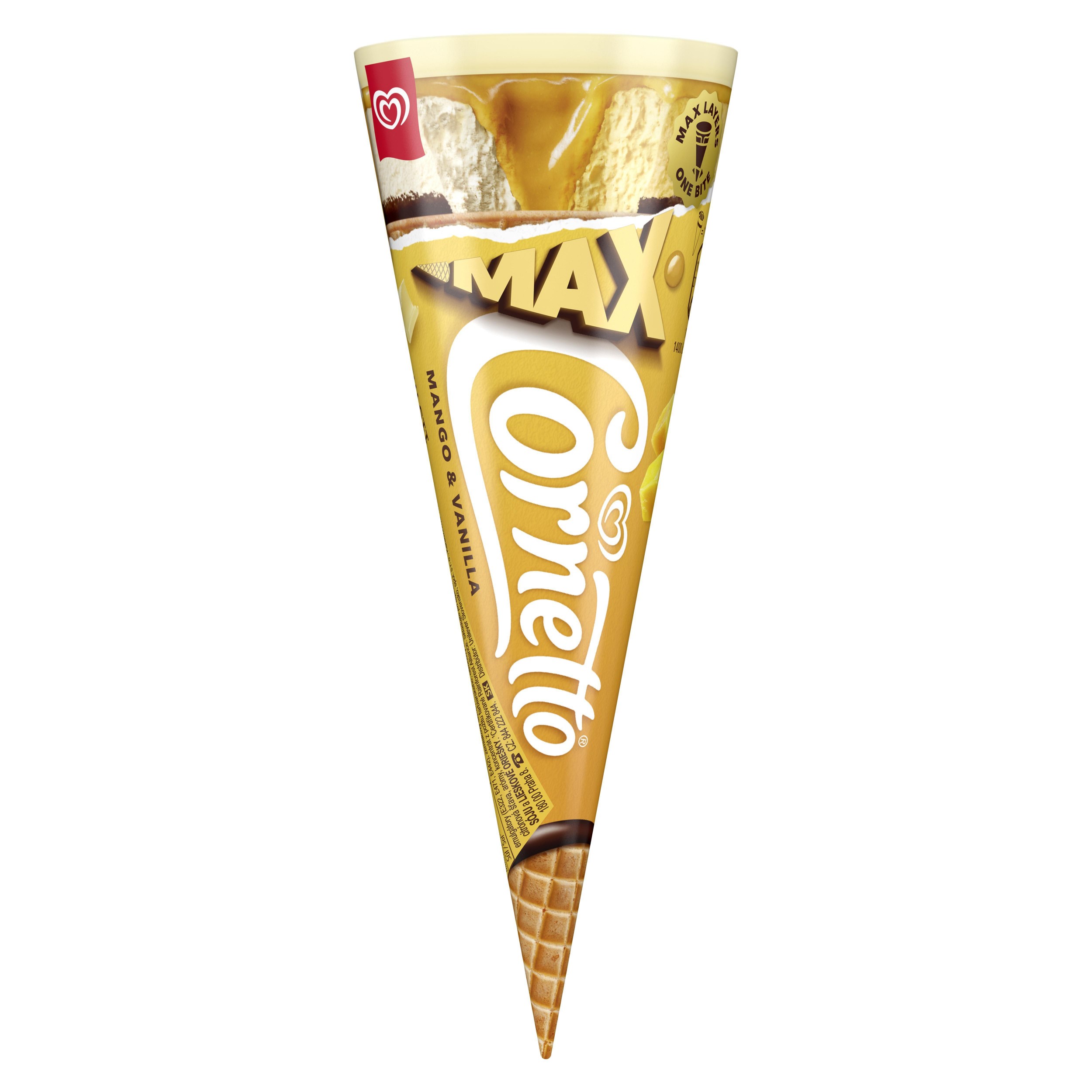 Mražené potraviny - Cornetto Max Mango & Vanilla 115ml