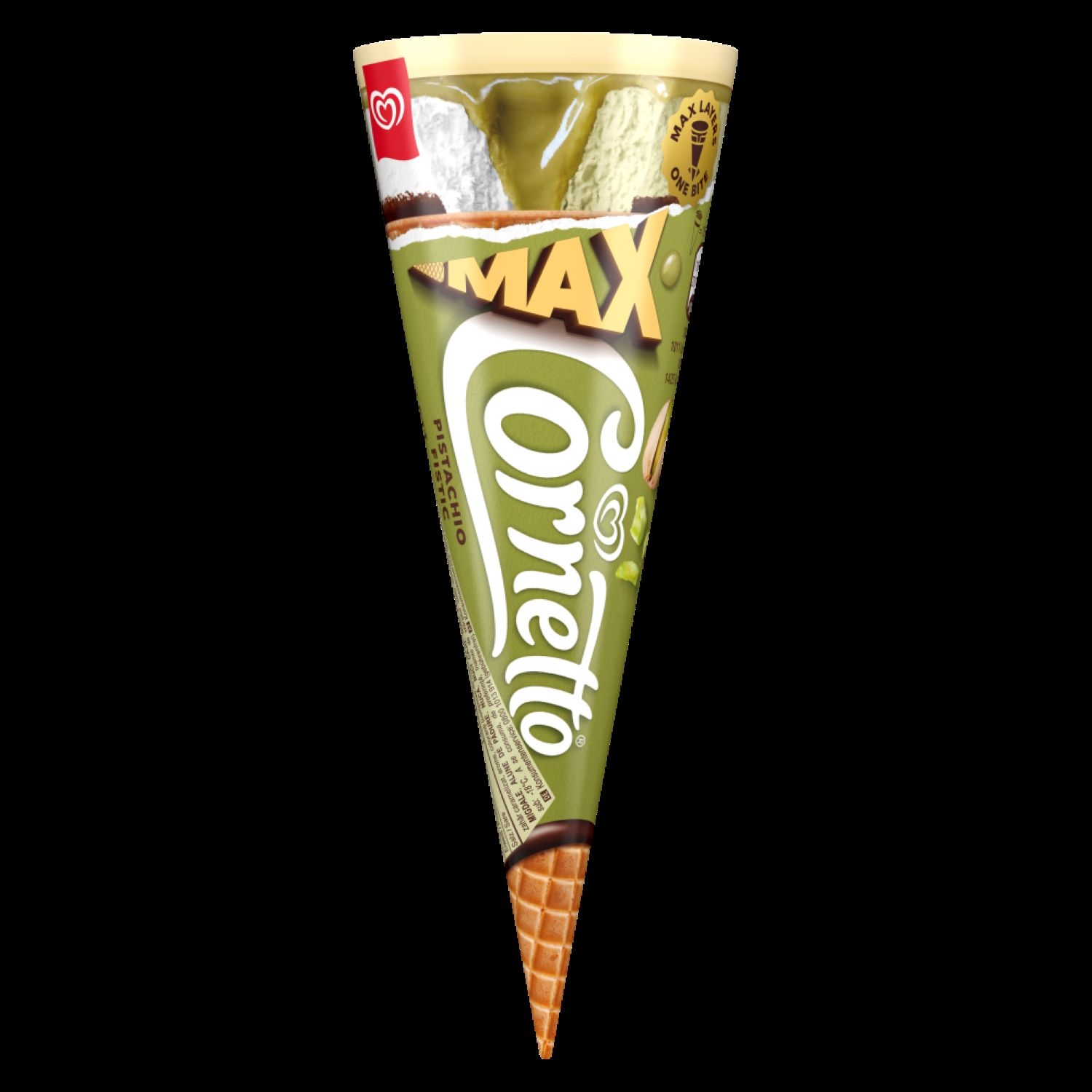 Mražené potraviny - Cornetto Max Pistachio zmrzlina 115ml