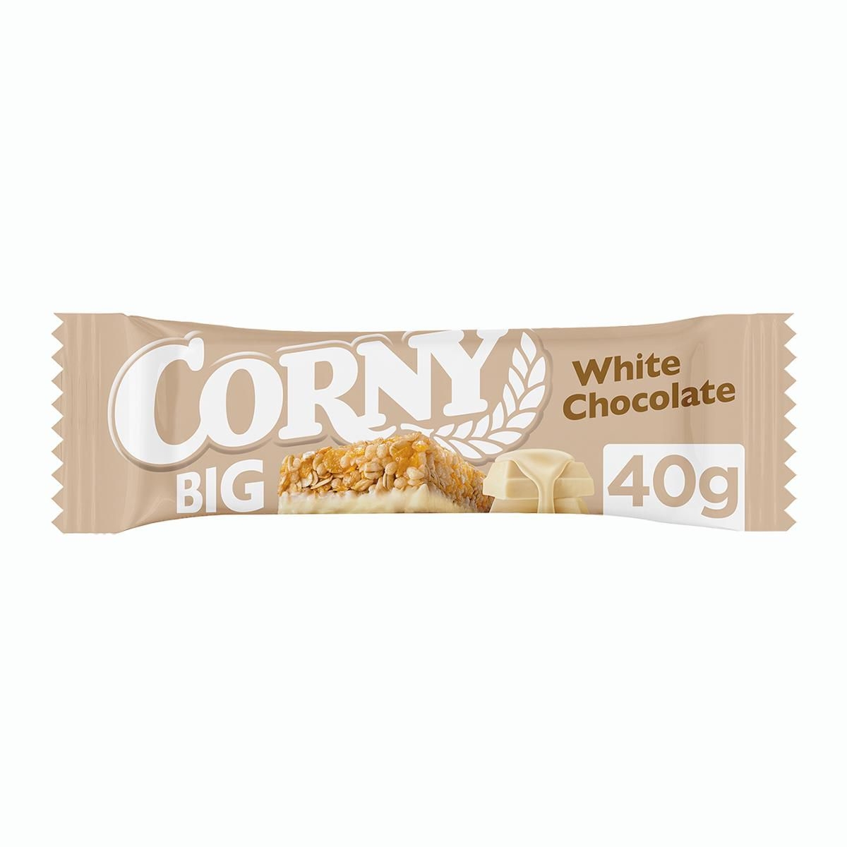 Corny BIG Cereální tyčinka bílá čokoláda 40 g-0