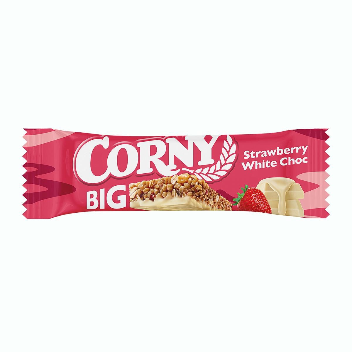 Trvanlivé potraviny - Corny BIG Cereální tyčinka jahoda-bílá čokoláda 40 g