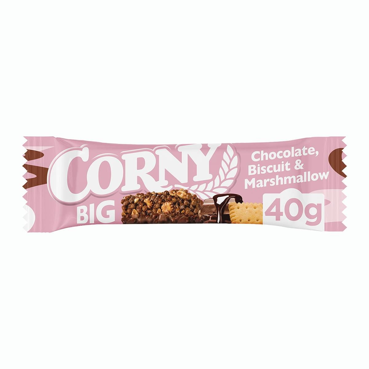 Corny BIG Cereální tyčinka s marshmallow v mléčné čokoládě 40 g-0