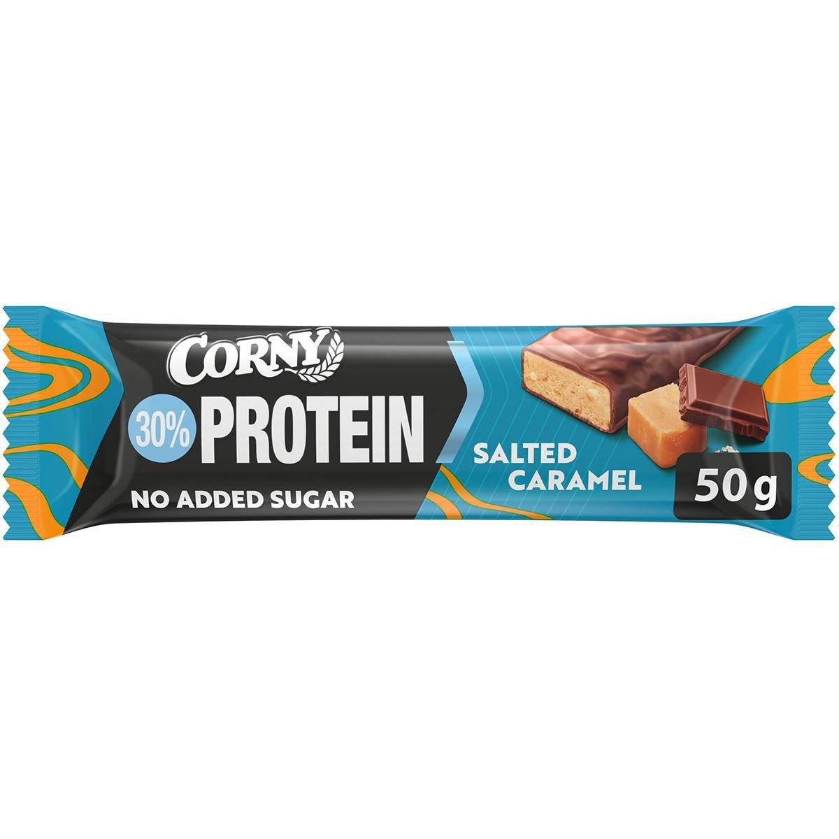 Trvanlivé potraviny - CORNY Proteinová tyčinka 30% slaný karamel 50 g