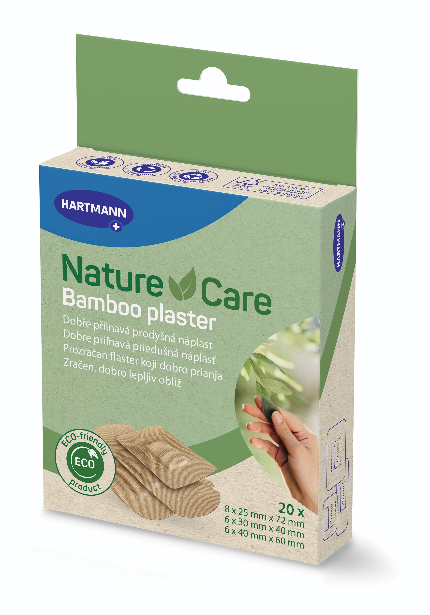 Péče o zdraví - Cosmos Nature Care Bambusové náplasti mix Eko 20ks