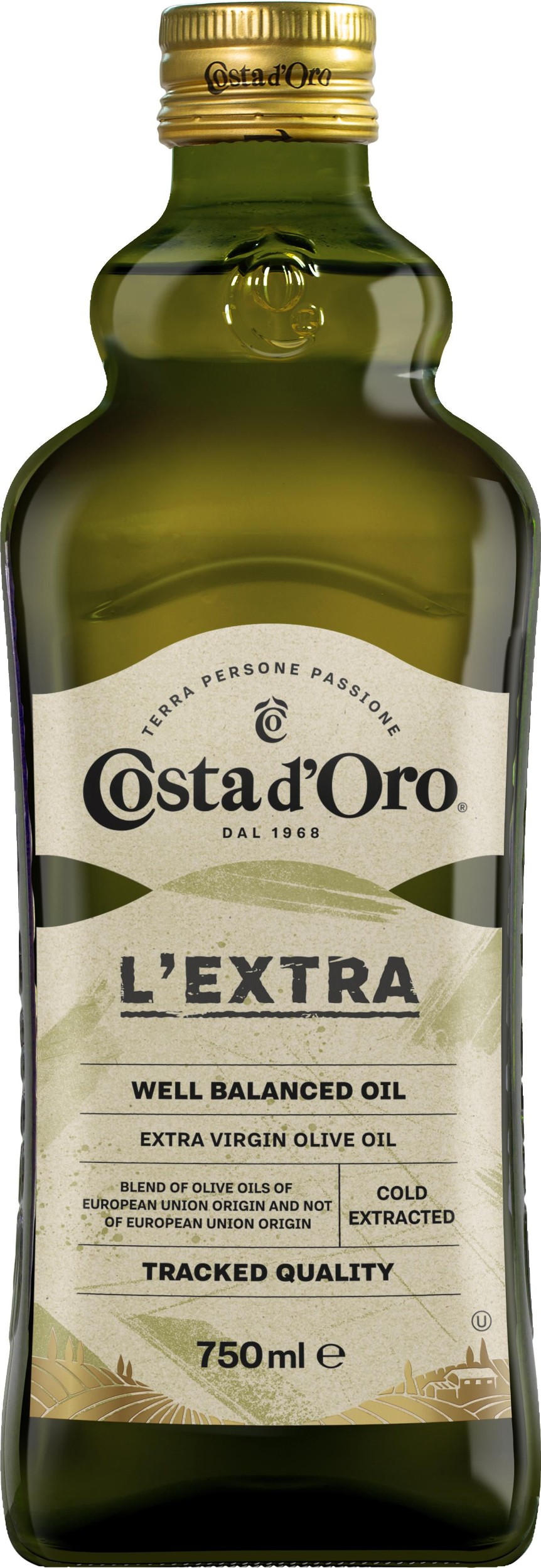 Trvanlivé potraviny - COSTA d’Oro EVOO Extra panenský olivový olej 750ml