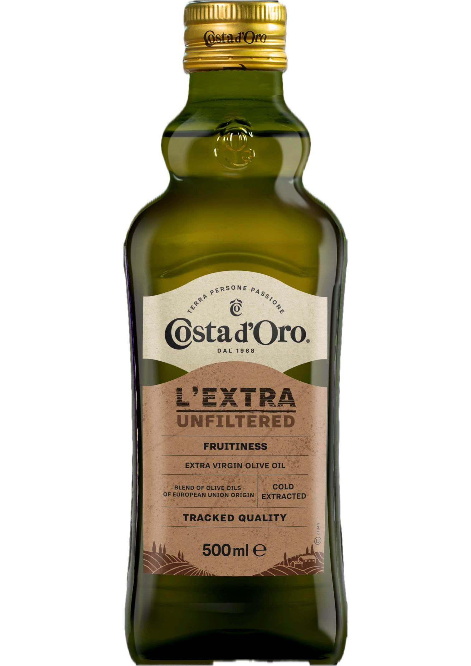 Trvanlivé potraviny - Costa d´Oro Evoo integrale Extra panenský olivový olej nefiltrovaný 500ml