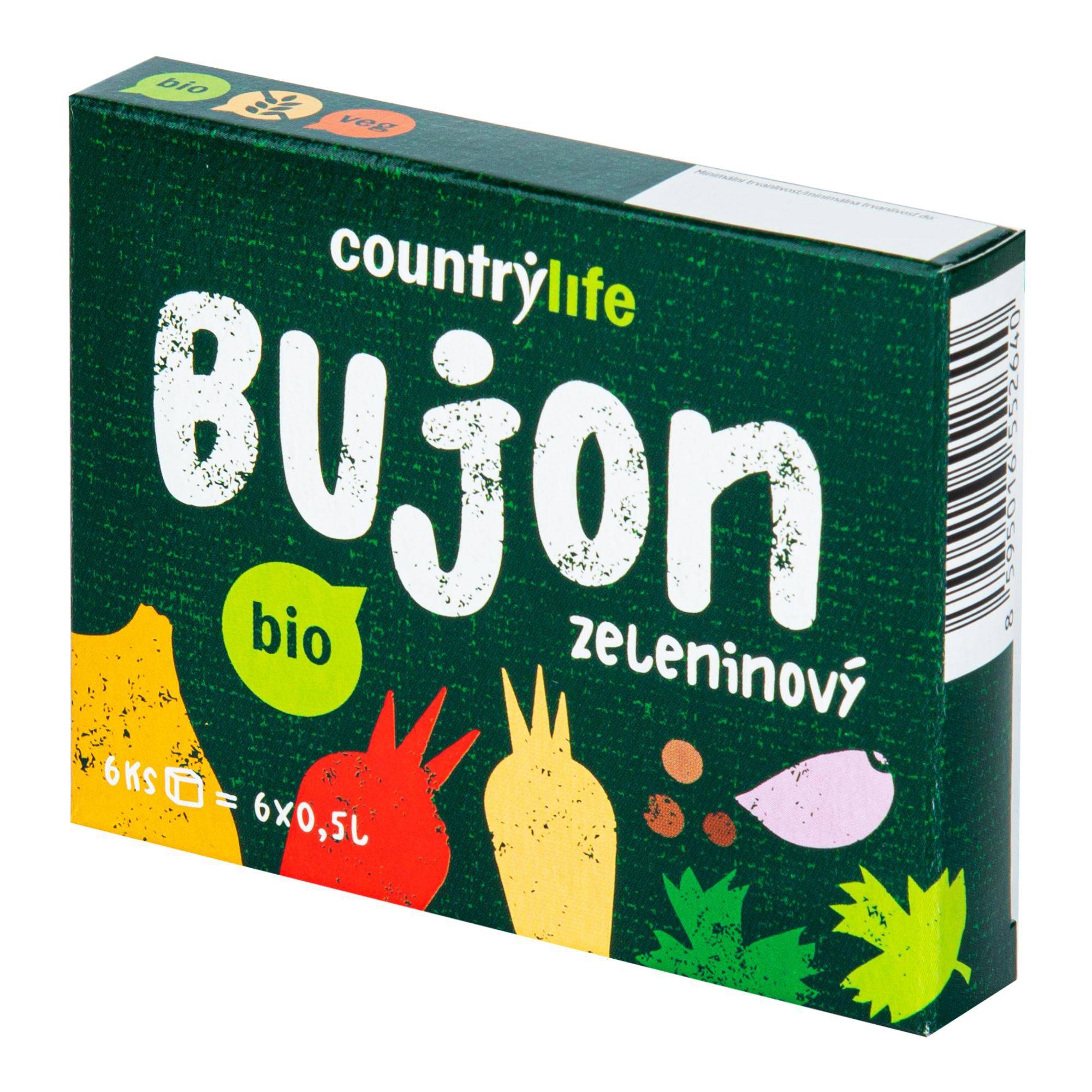 Trvanlivé potraviny - Country Life BIO Bujon zeleninový kostky 66 g
