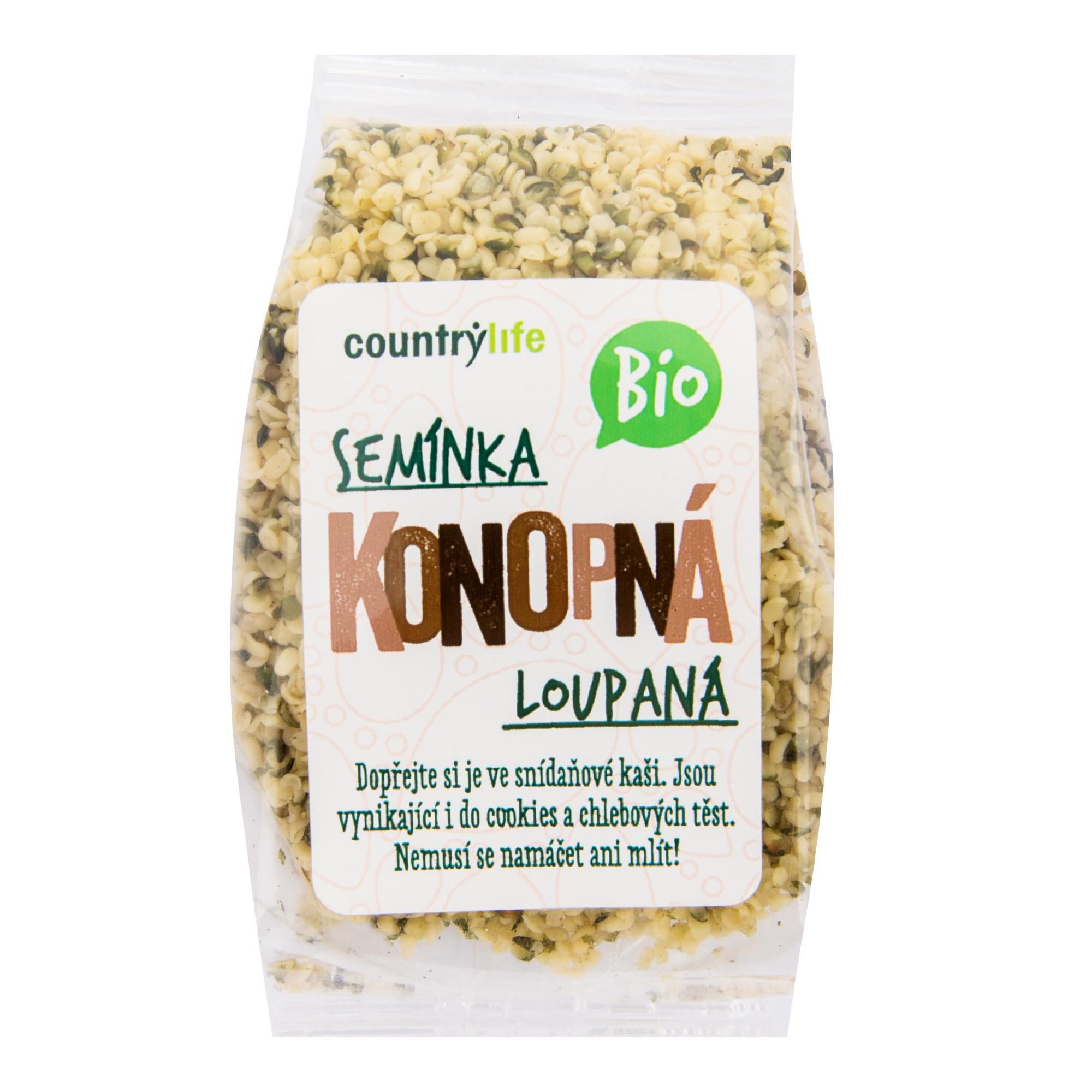 Trvanlivé potraviny - Country Life BIO Konopná semínka loupaná 100 g
