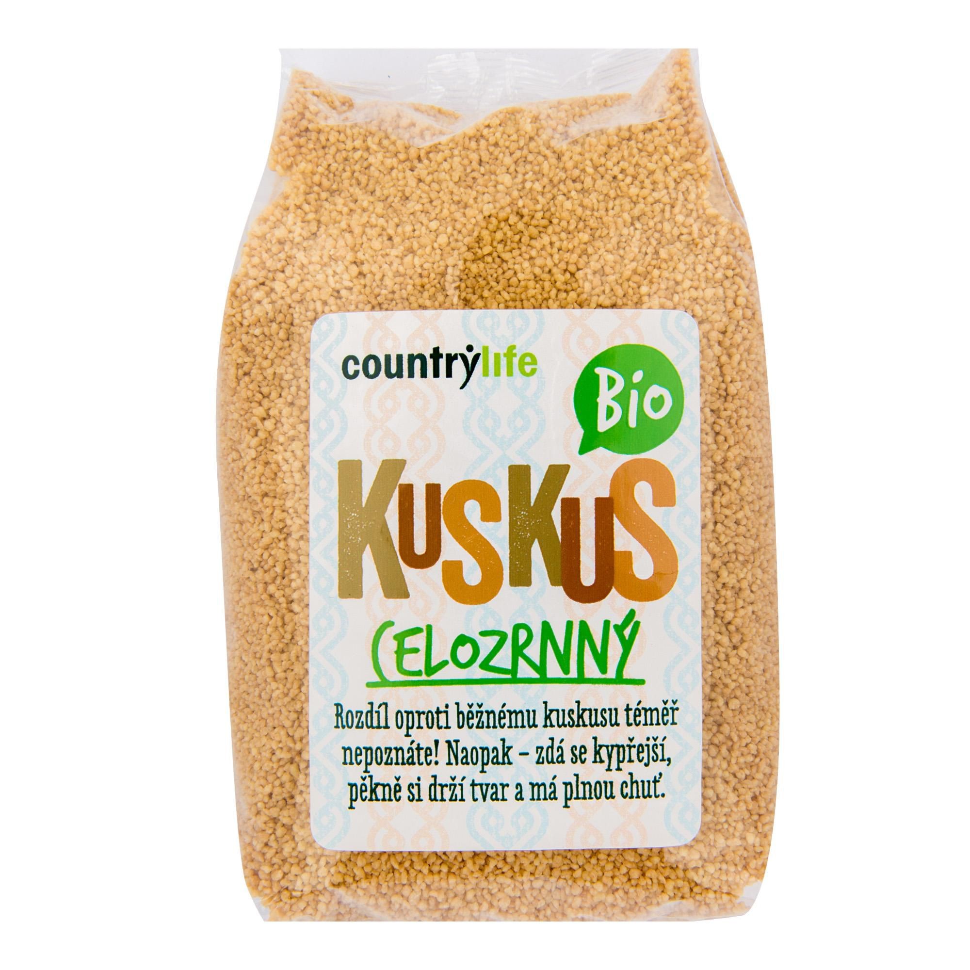 Trvanlivé potraviny - Country life BIO Kuskus celozrnný 500 g