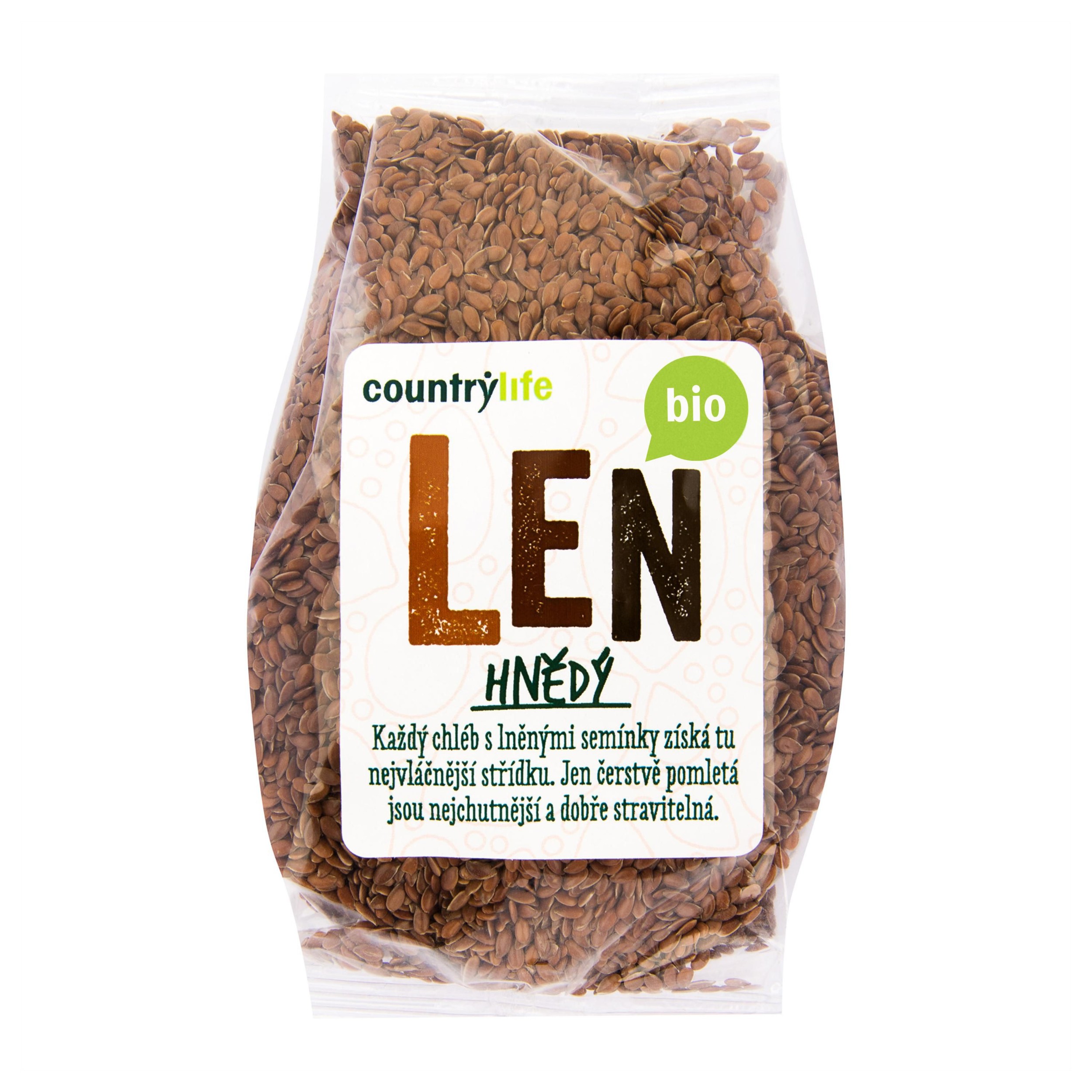 Trvanlivé potraviny - Country life BIO Len hnědý 300 g
