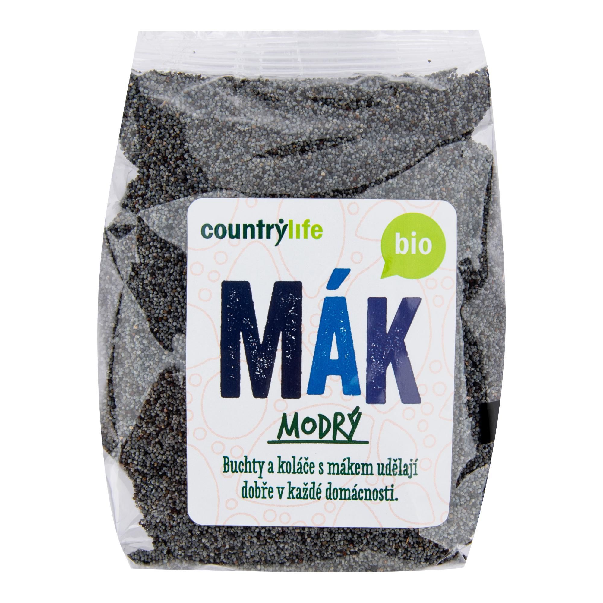 Trvanlivé potraviny - Country life BIO Mák modrý 250 g