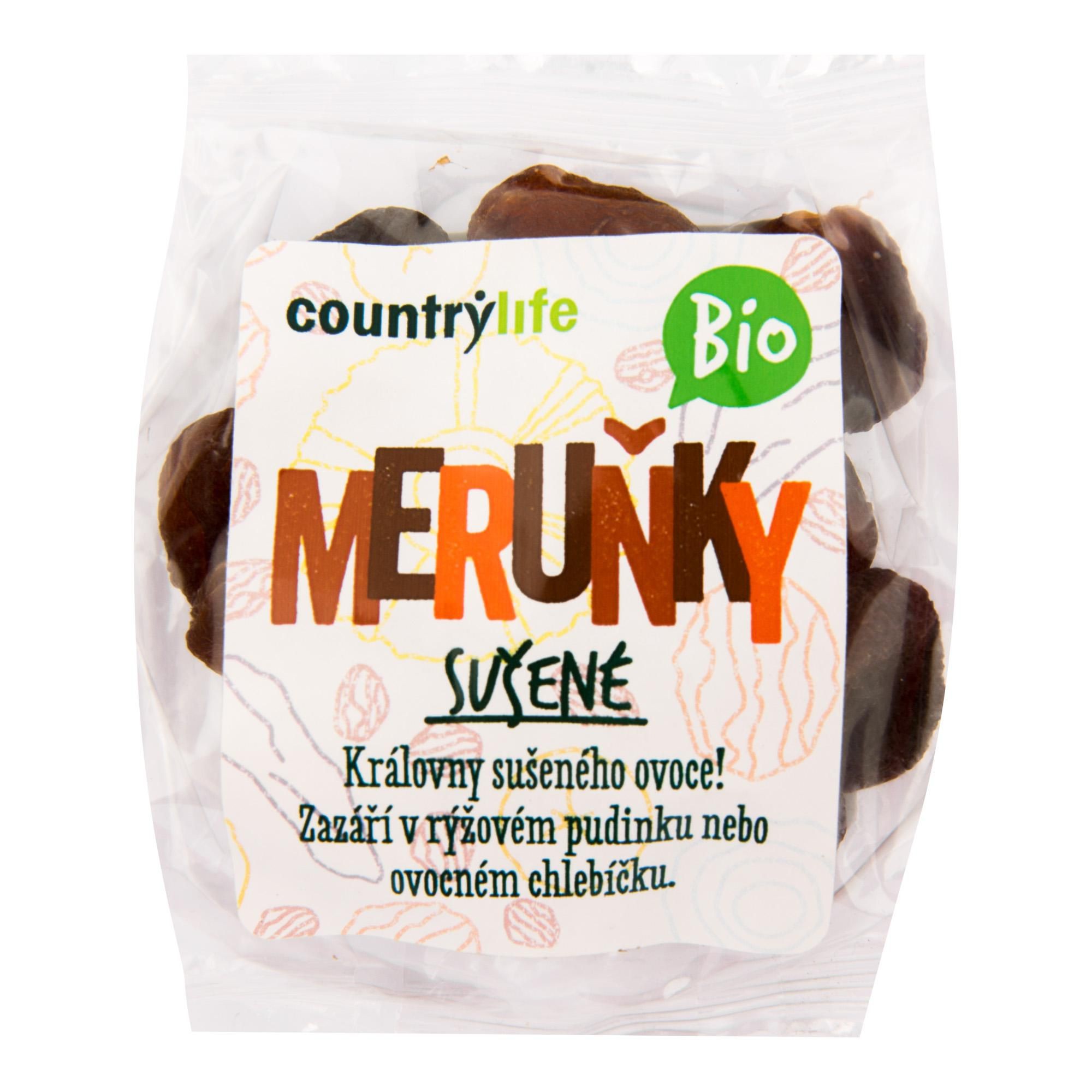 Trvanlivé potraviny - Country Life BIO Meruňky sušené 100 g