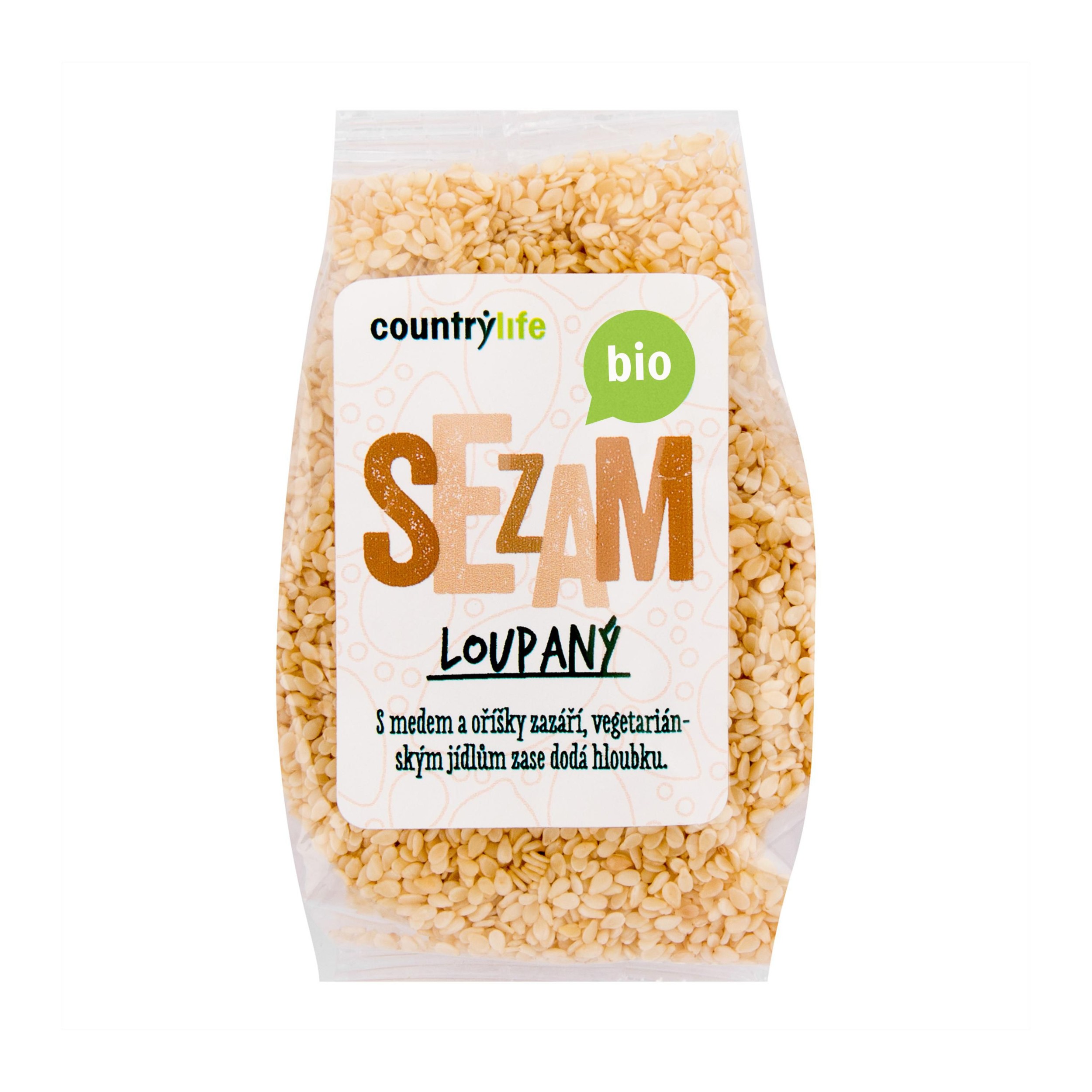 Trvanlivé potraviny - Country life BIO Sezam loupaný 100 g