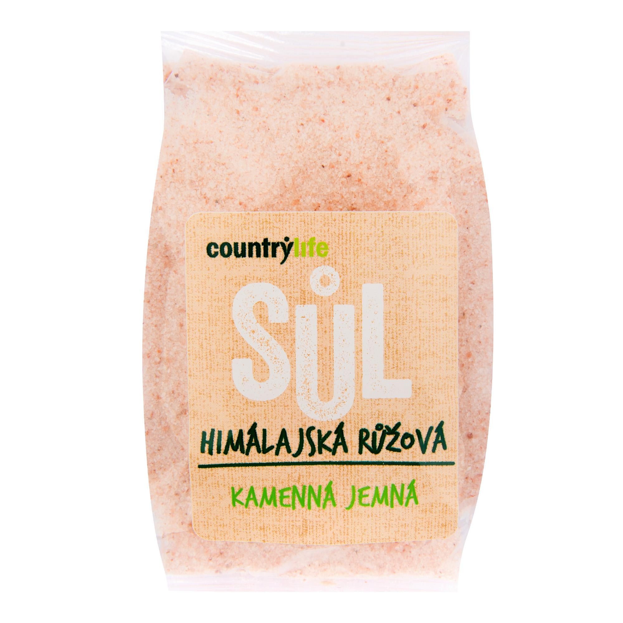 Trvanlivé potraviny - Country life Sůl himálajská růžová jemná 500 g