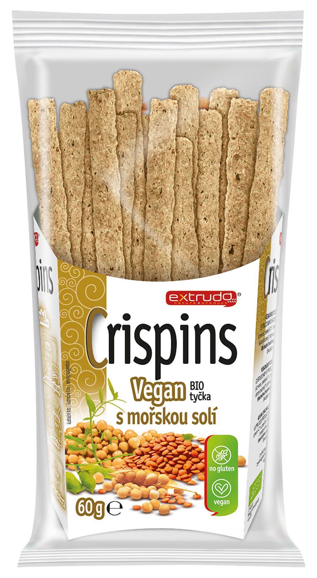 Zdravý svět - Crispins BIO Vegan tyčka s mořskou solí 60 g