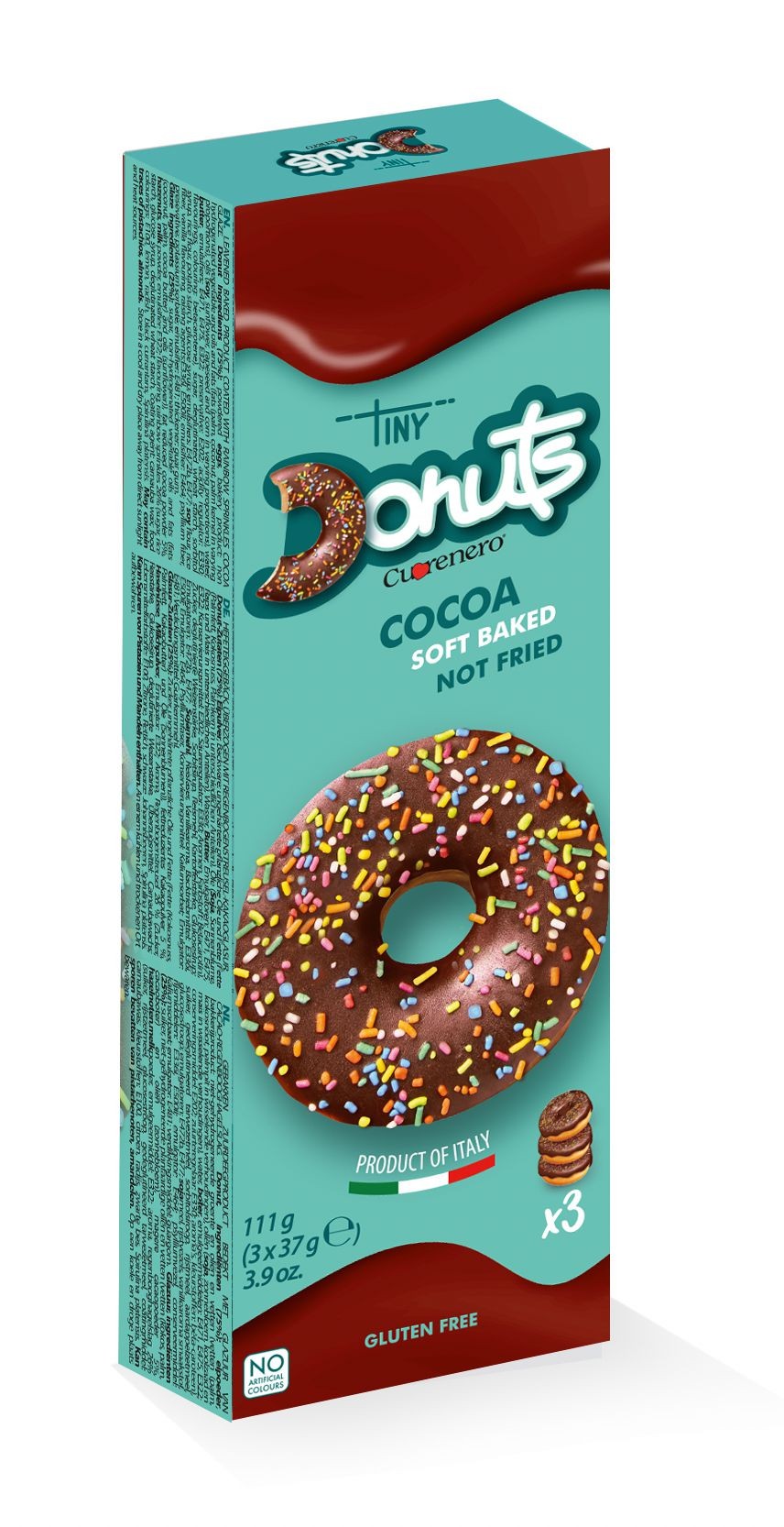 Pekárna a cukrárna - Cuorenero Donuty s polevou bez lepku kakao (3 kusy) 111 g