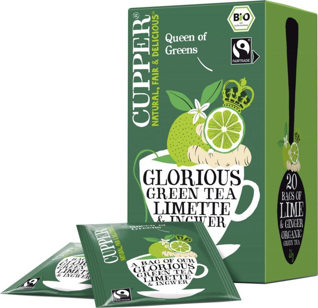 Nápoje - CupPer BIO Zelený čaj se zázvorem a limetkou 20x1,75g