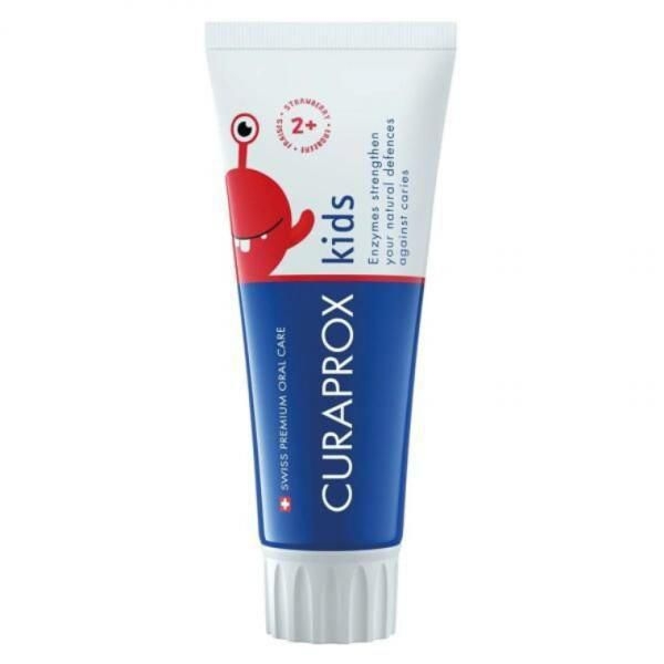 Drogerie a kosmetika - Curaprox Kids dětská pasta od 2 let jahoda 60 ml