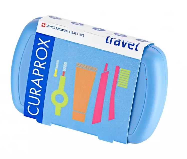 Drogerie a kosmetika - Curaprox Travel set modrý 1 ks