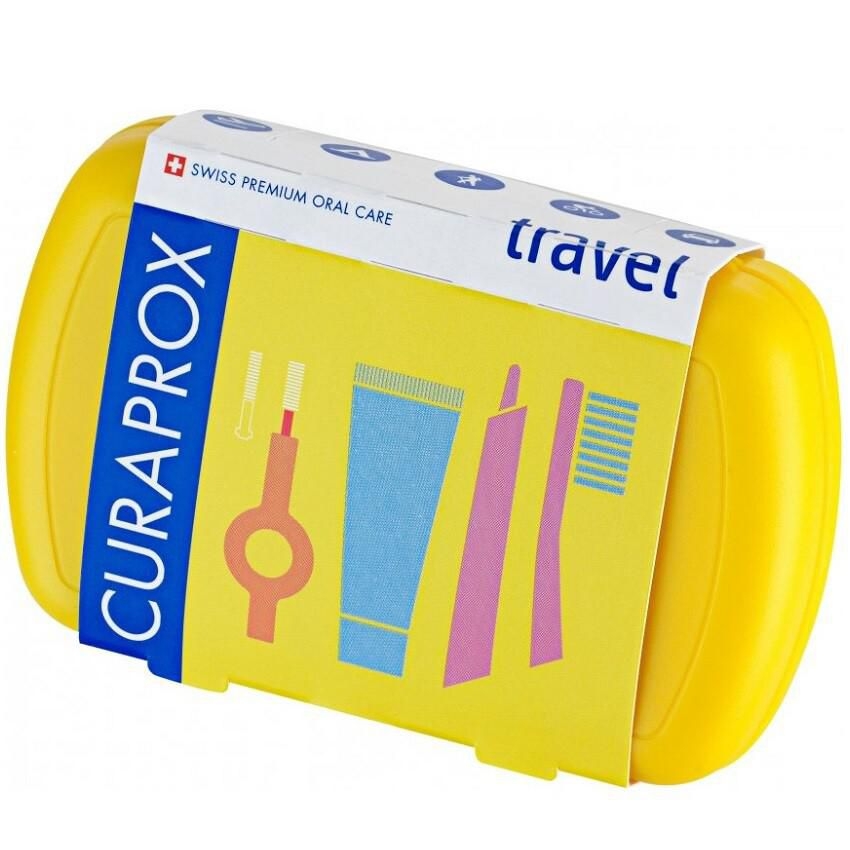 Drogerie a kosmetika - Curaprox Travel set žlutý 1 ks