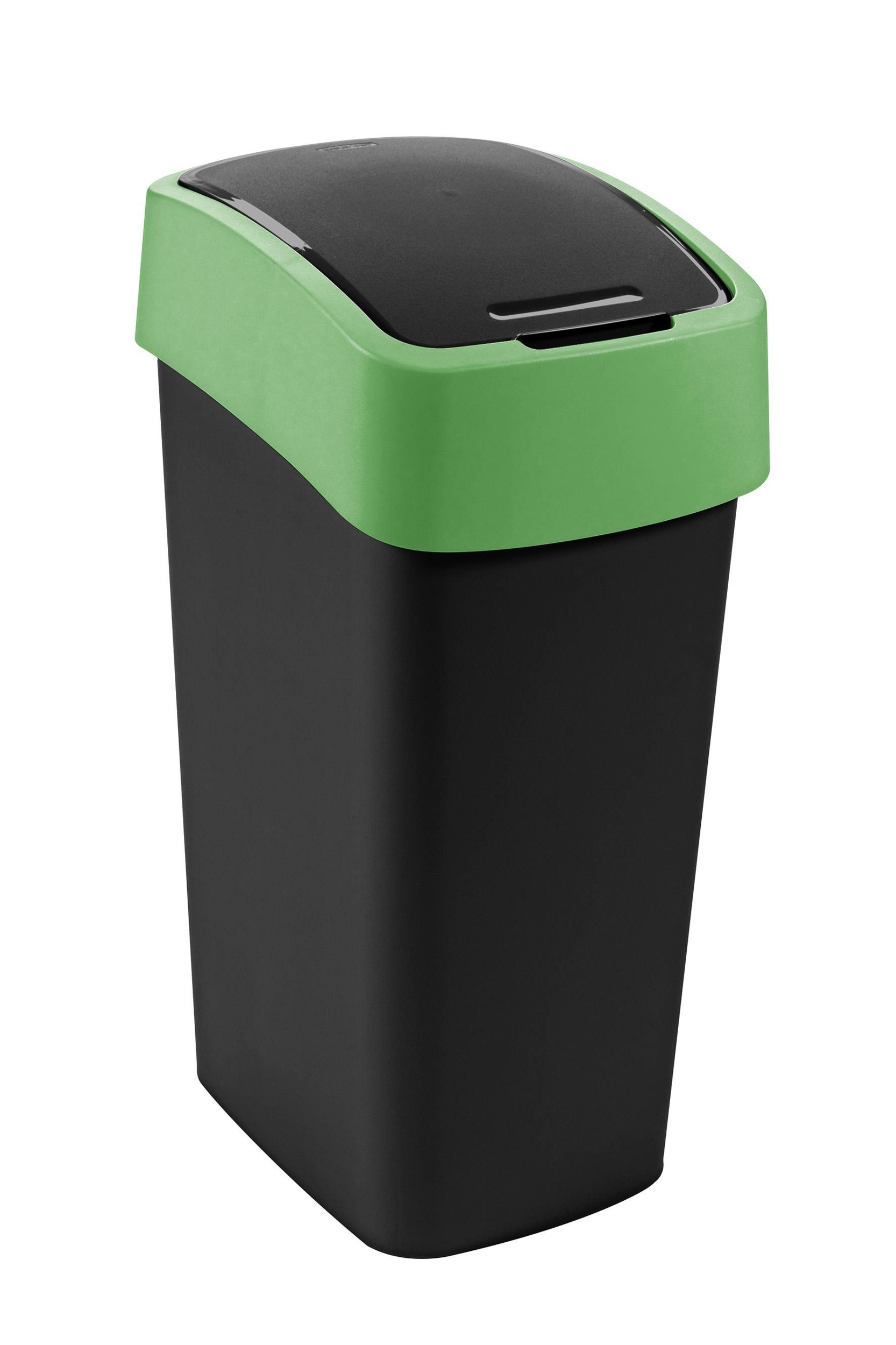 Domácnost a Zahrada - Curver Odpadkový koš Flip Bin 45L ČERNÝ/ZELENÝ