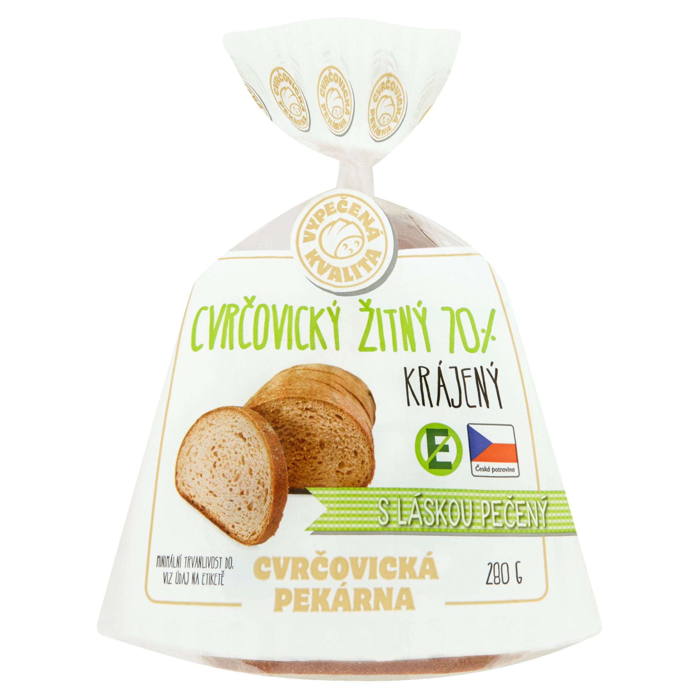 Pekárna a cukrárna - Cvrčovická pekárna Cvrčovický žitný 70% krájený 280 g