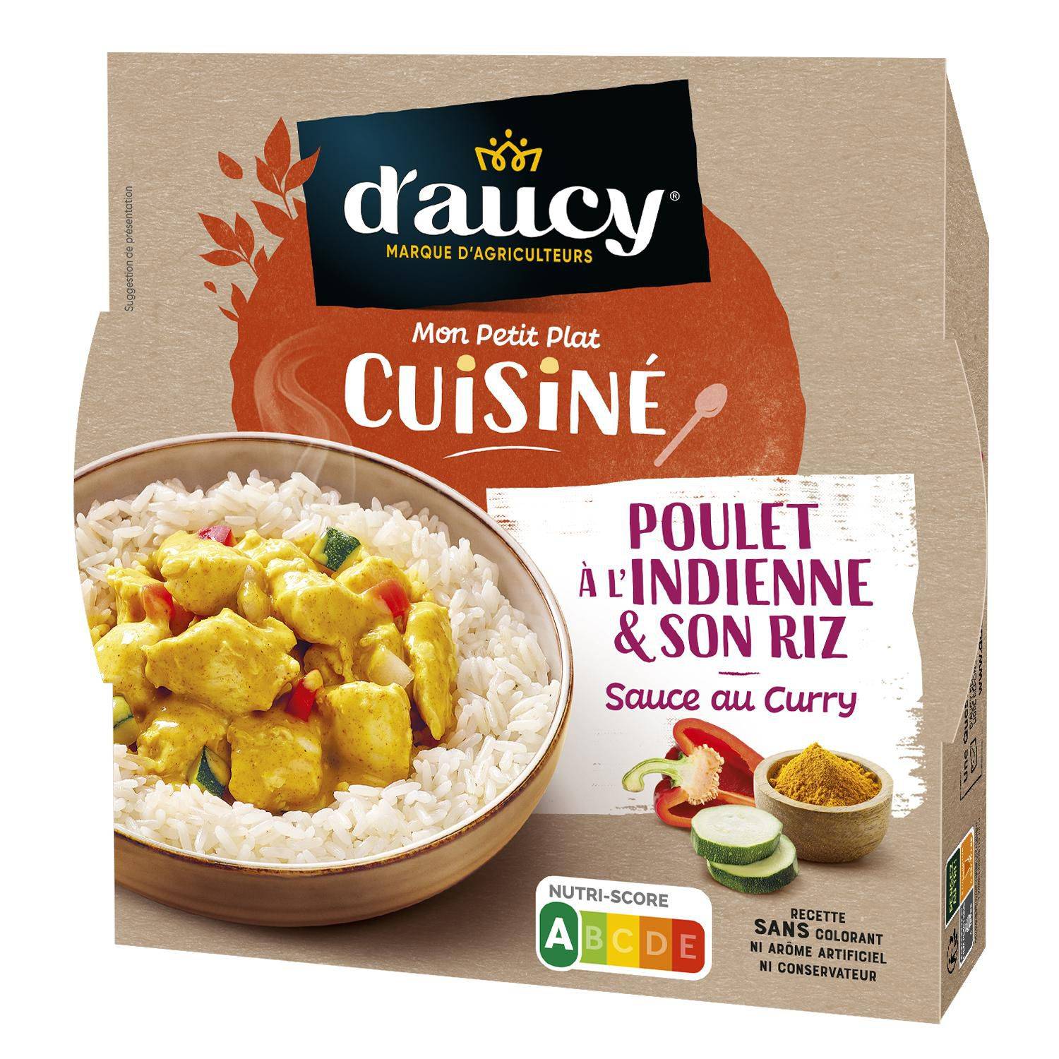 Hotová jídla - D´aucy Kuře a l´ Indie s rýží 300g