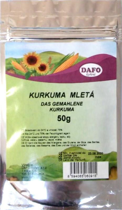 Trvanlivé potraviny - Dafo Kurkuma mletá 50 g