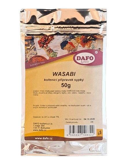 Trvanlivé potraviny - Dafo Wasabi 50g