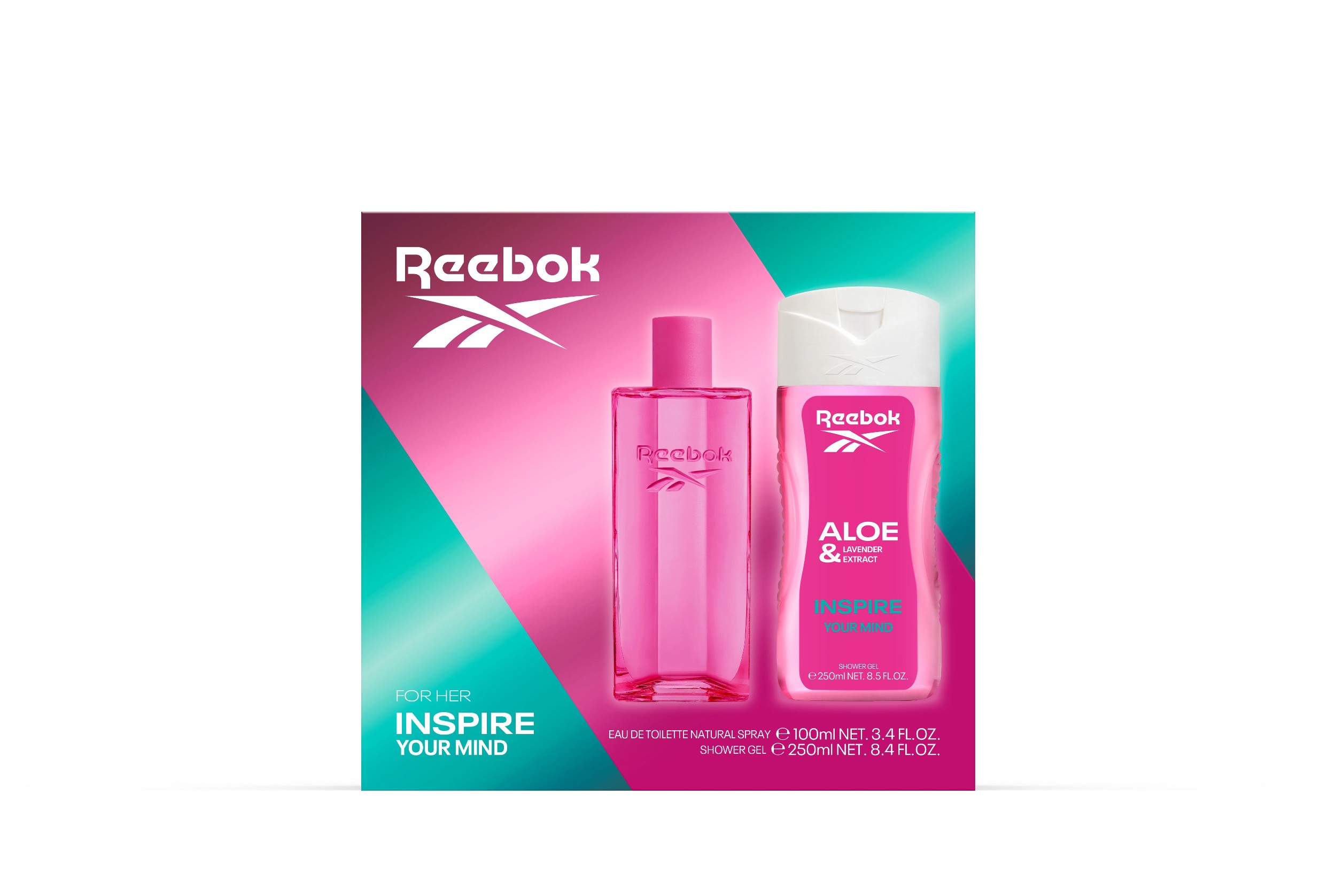 Drogerie a kosmetika - Dámský Reebok Inspire Set EDT 100ml + GEL 250ml