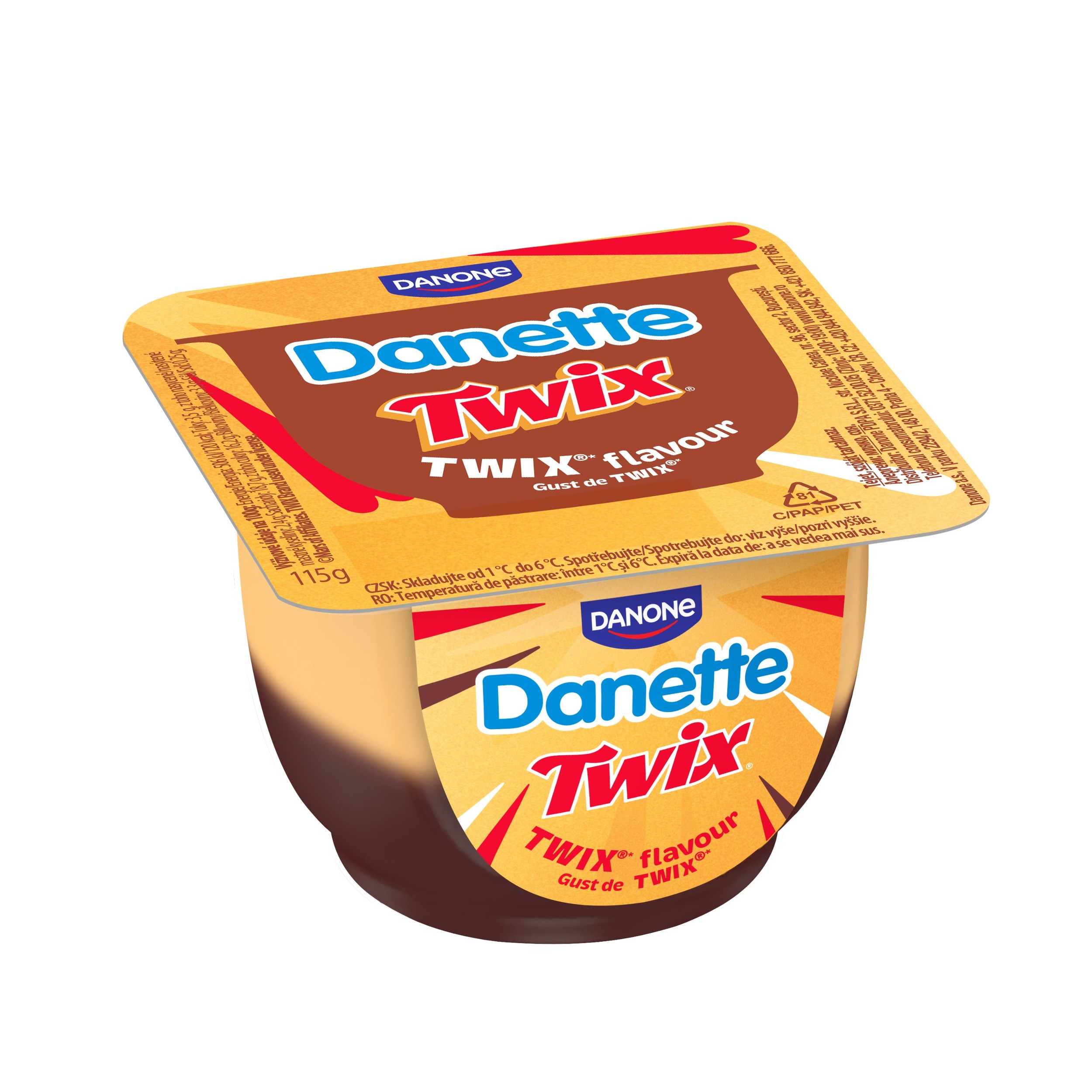 Mléčné a chlazené - Danatte Mars 115g / Danatte Twix 115g