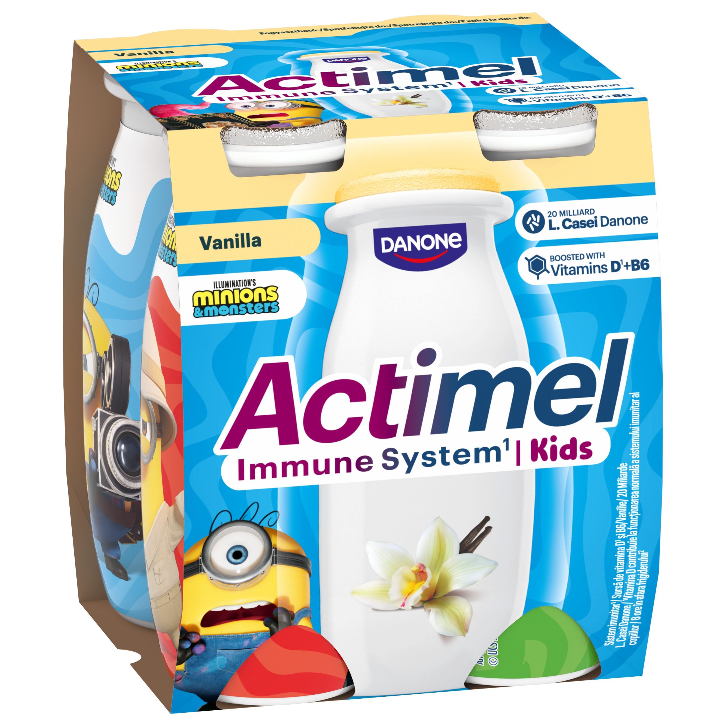 Mléčné a chlazené - Danone Actimel Kids Probiotický nápoj vanilka 4x100g