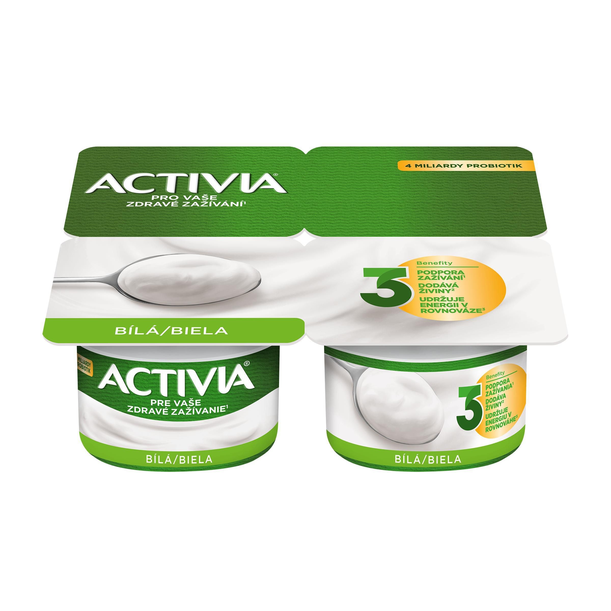 Mléčné a chlazené - Danone Activia Probiotický jogurt bílý 4x120 g