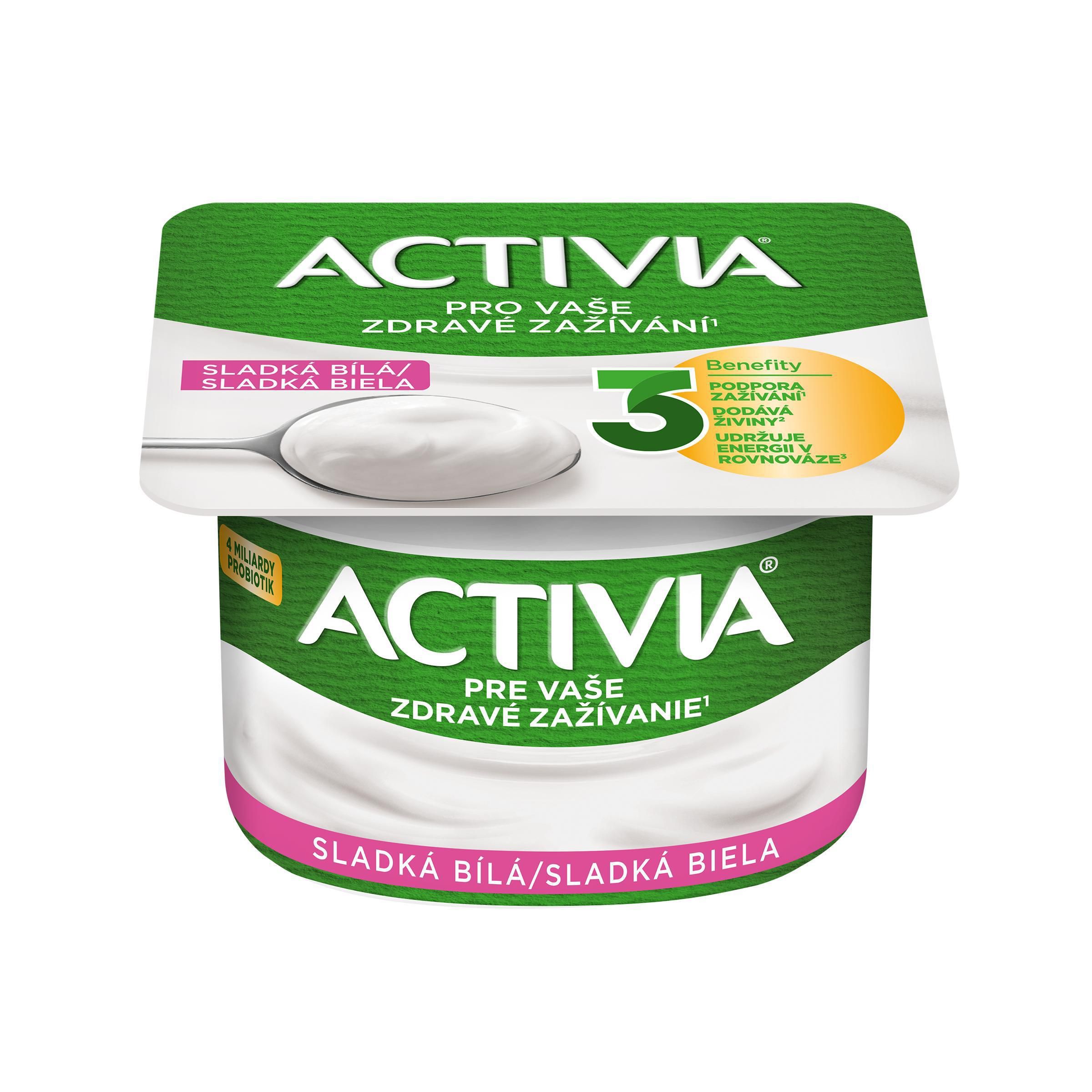 Mléčné a chlazené - Danone Activia Probiotický jogurt bílý slazený 120 g