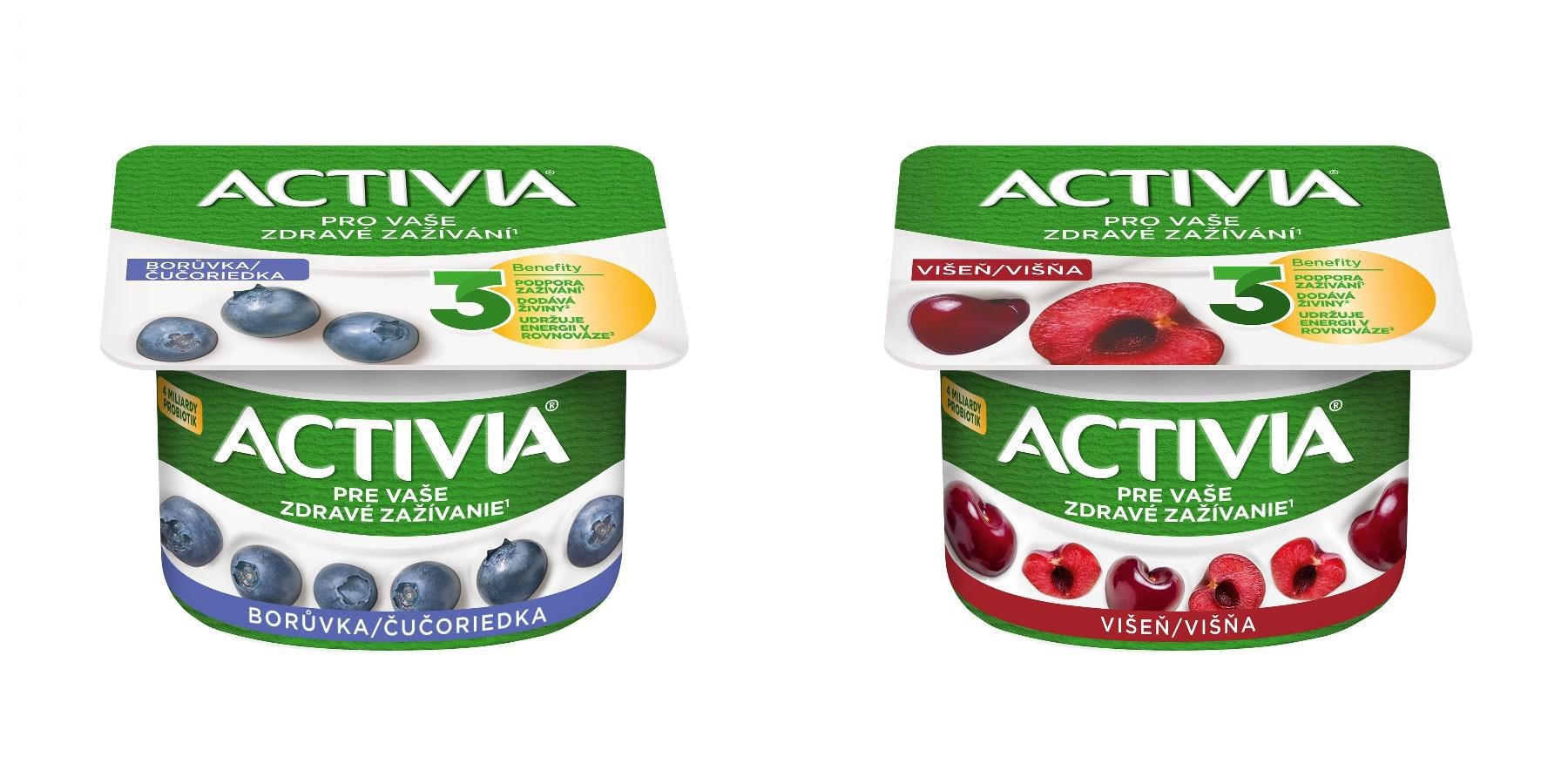 Mléčné a chlazené - Danone Activia Probiotický jogurt borůvka / višeň 120 g