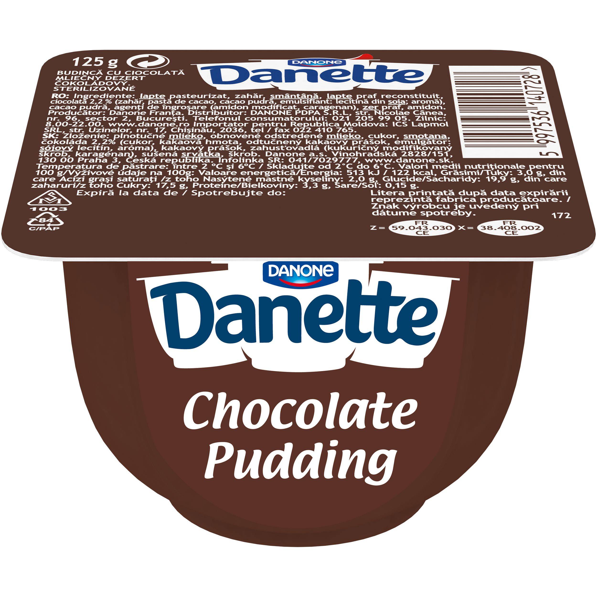 Mléčné a chlazené - Danone Danette Dezert čokoláda 125 g