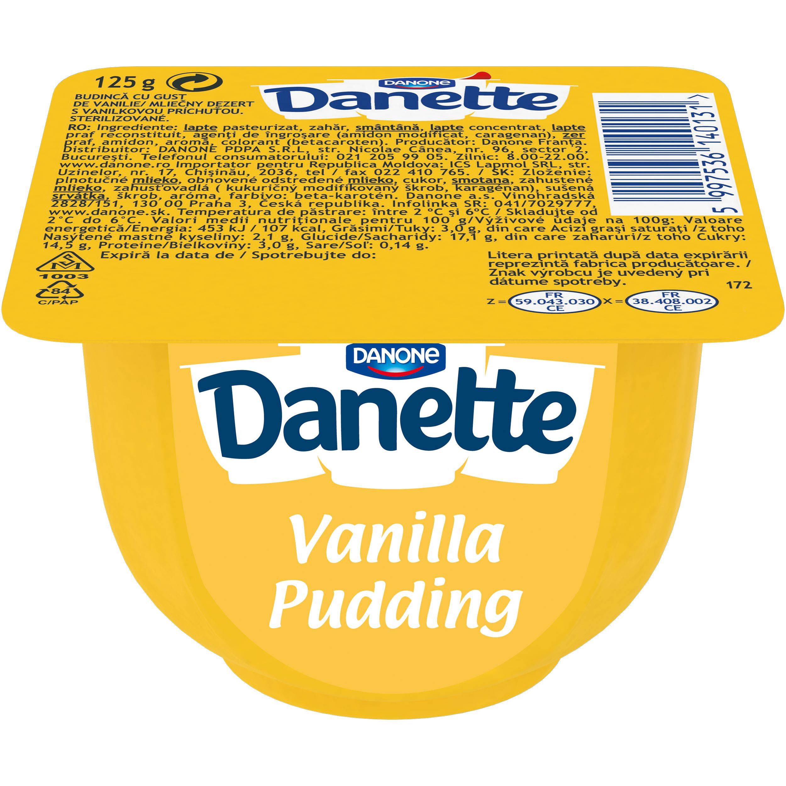 Mléčné a chlazené - Danone Danette Dezert vanilka 125 g