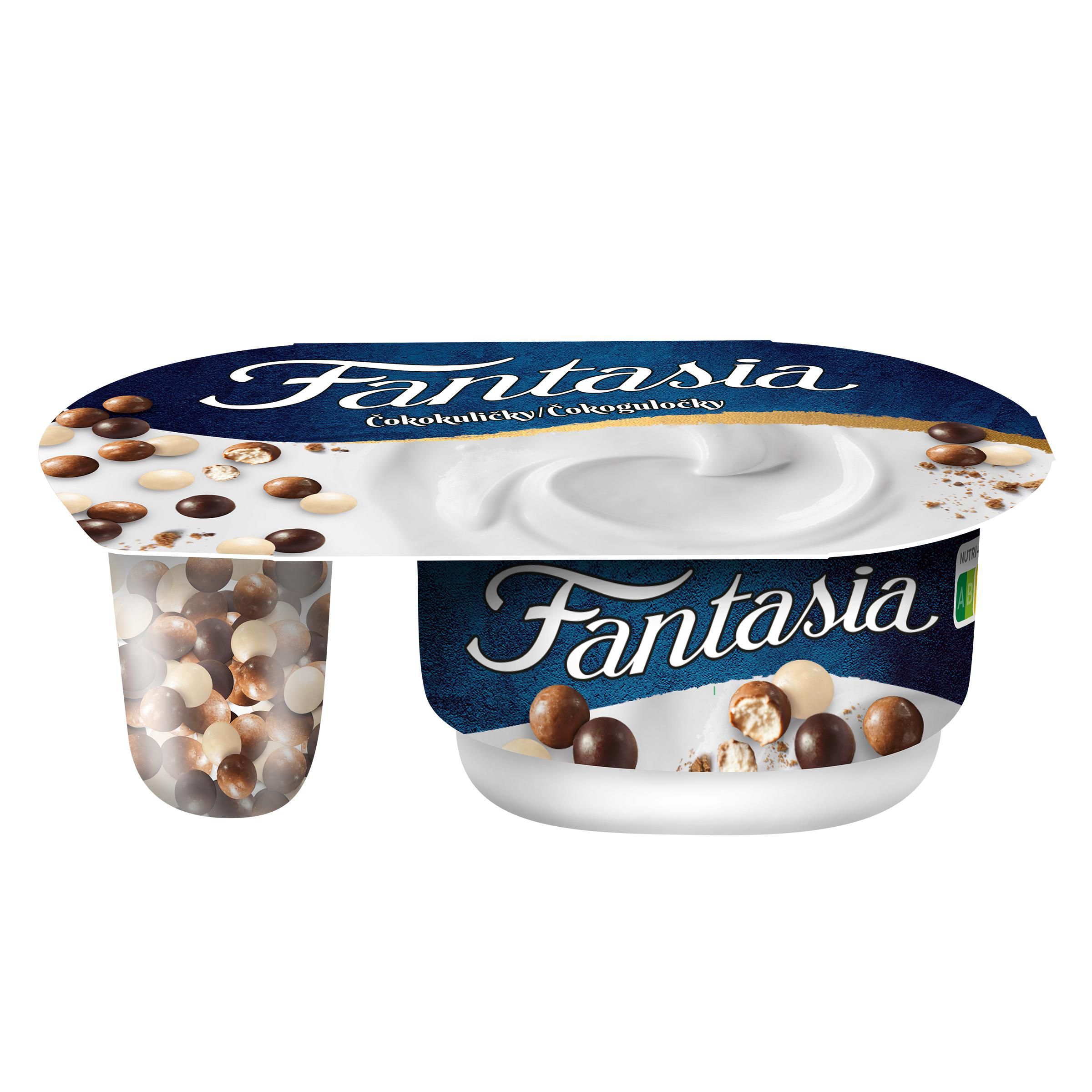 Mléčné a chlazené - Danone Fantasia Jogurt s čokoládovými kuličkami 100 g
