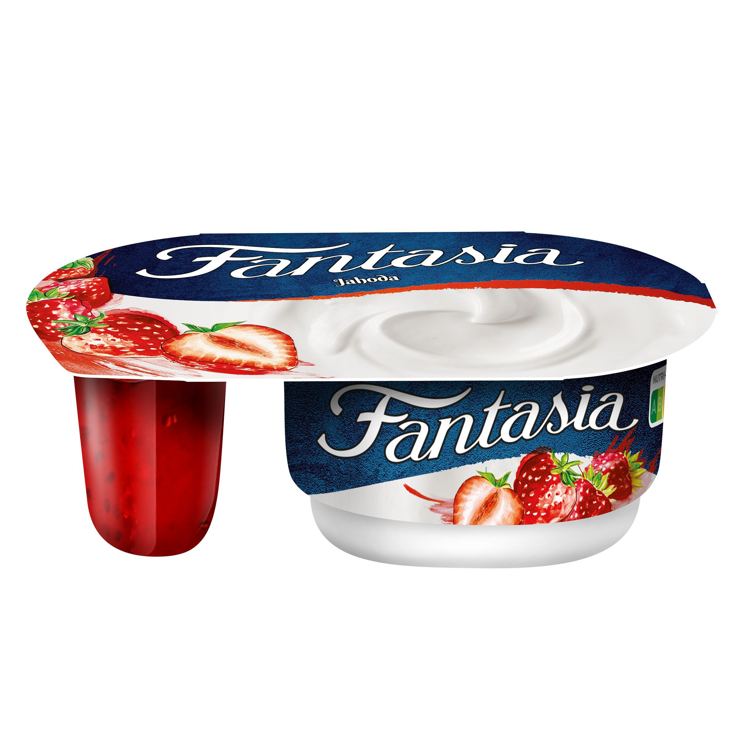 Mléčné a chlazené - Danone Fantasia Jogurt s jahodami 122 g