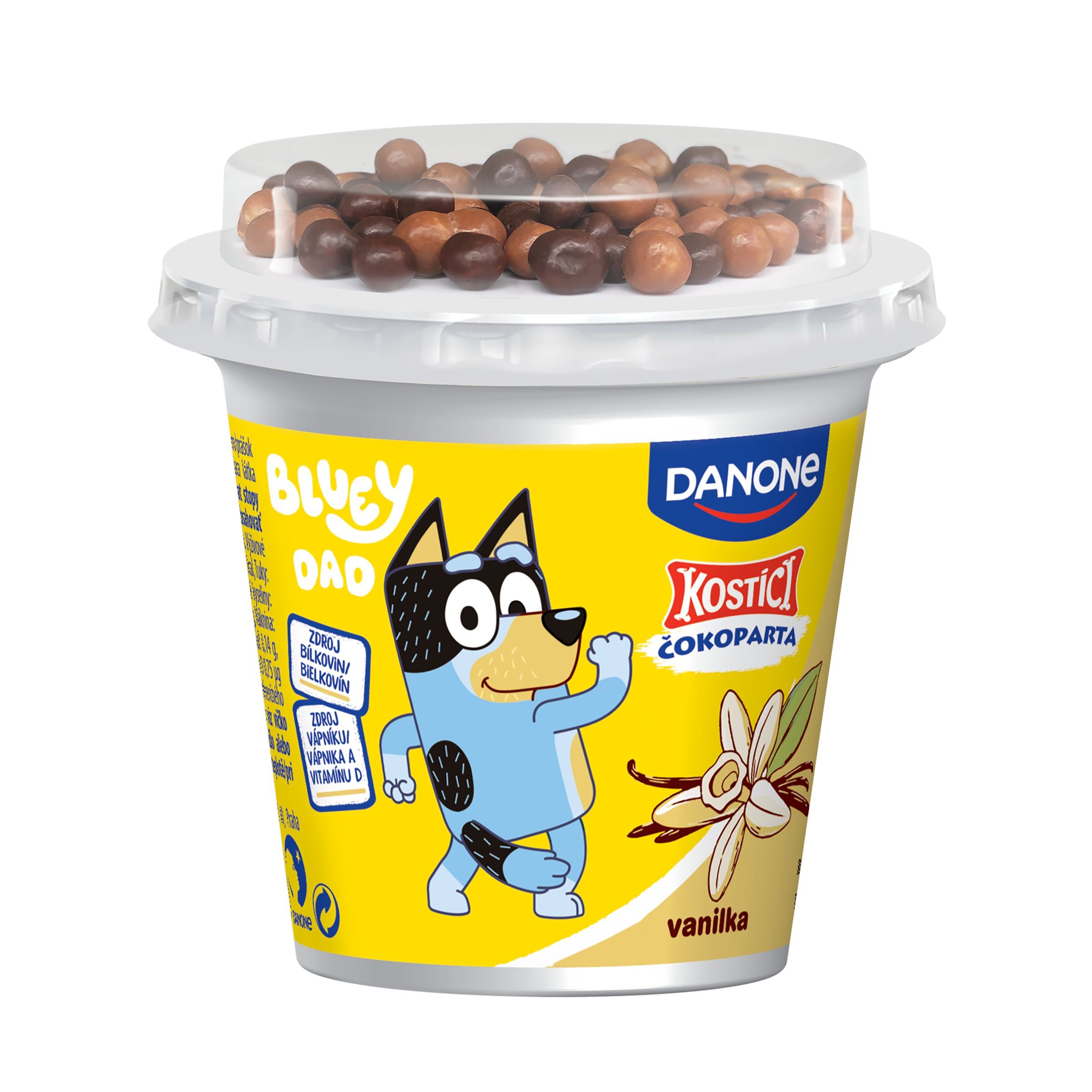 Mléčné a chlazené - Danone Kostíci Čokoparta Jogurt vanilkový 107g