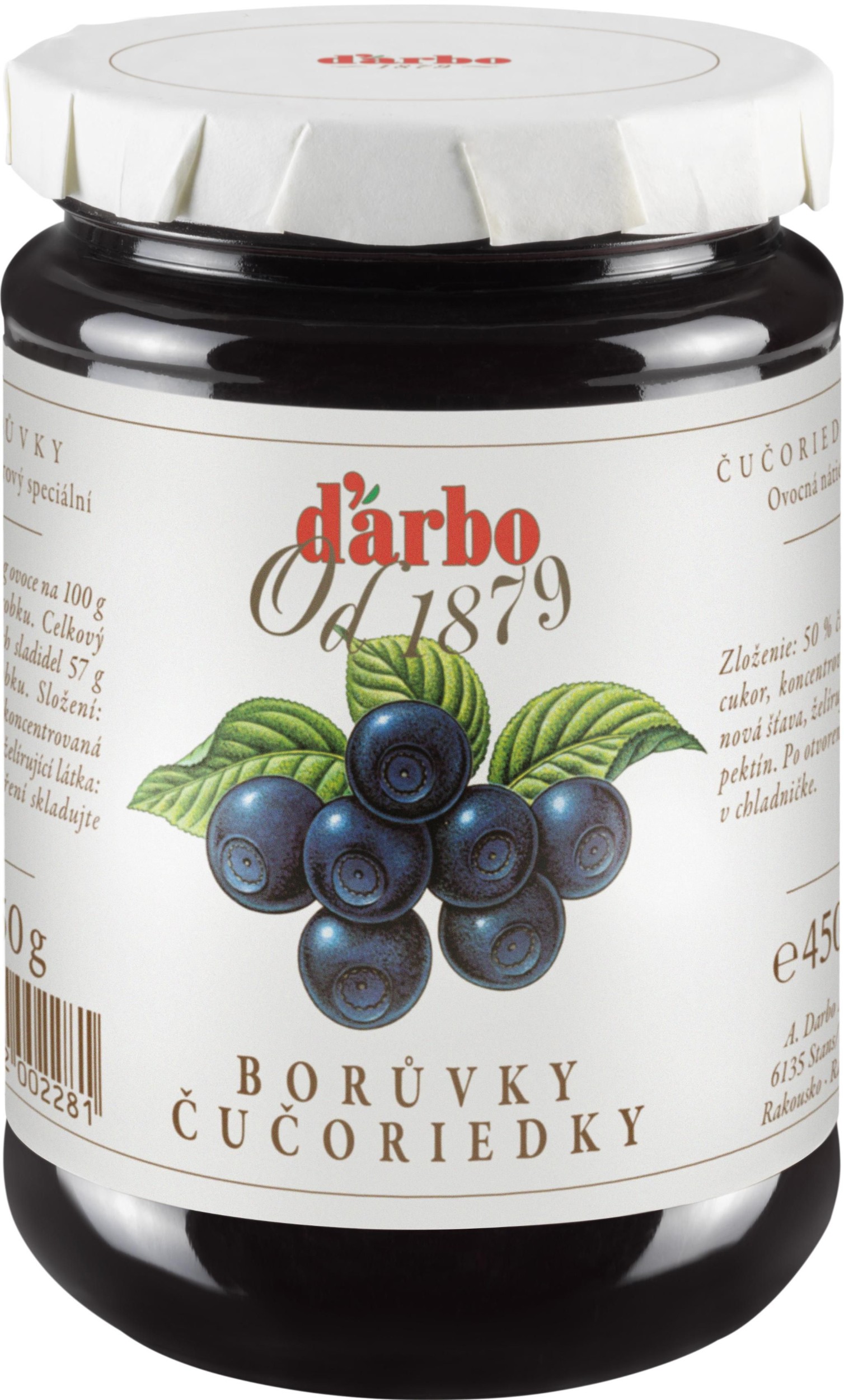 Trvanlivé potraviny - Darbo Borůvky 450 g