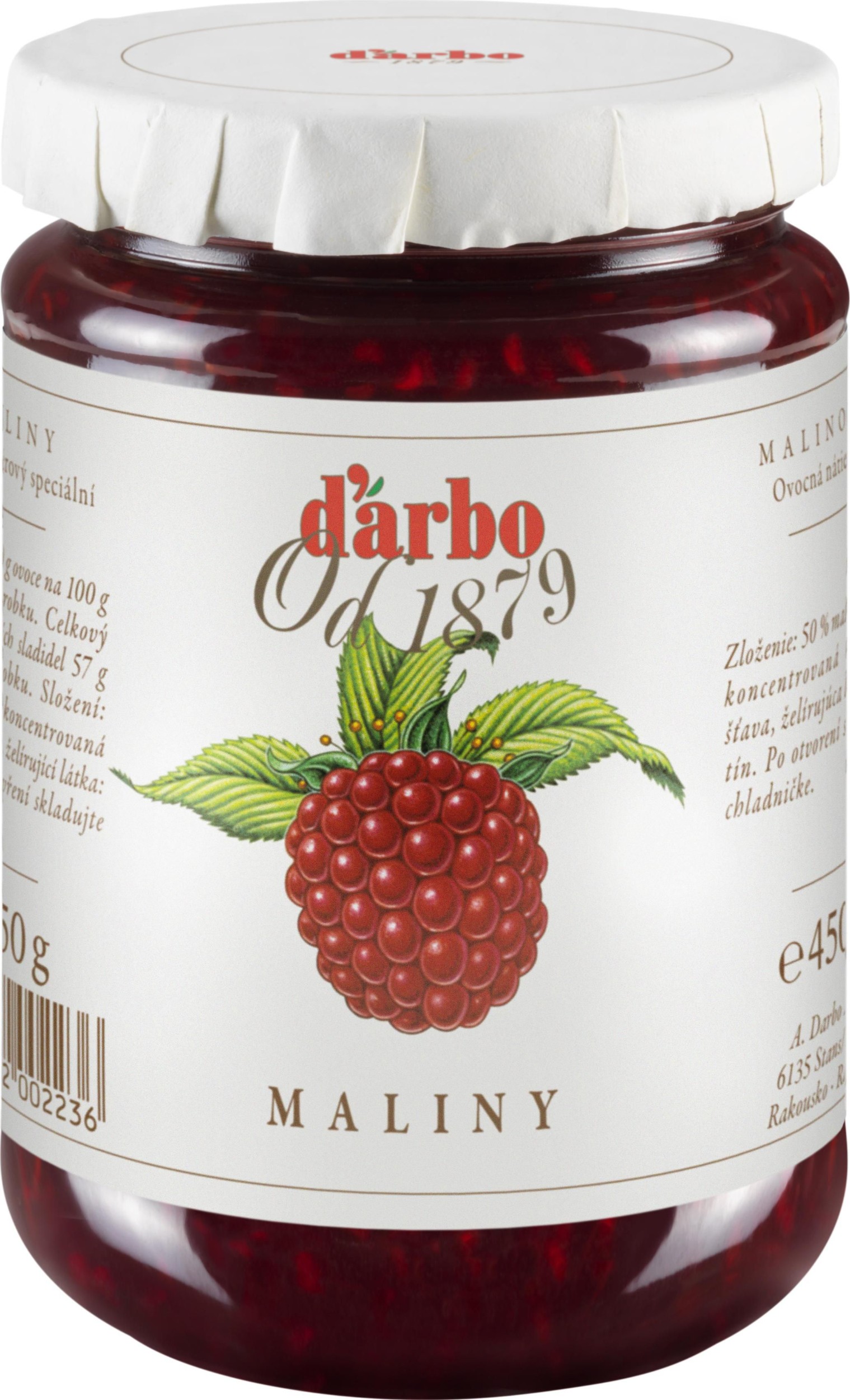 Trvanlivé potraviny - Darbo Džem malinový 450 g