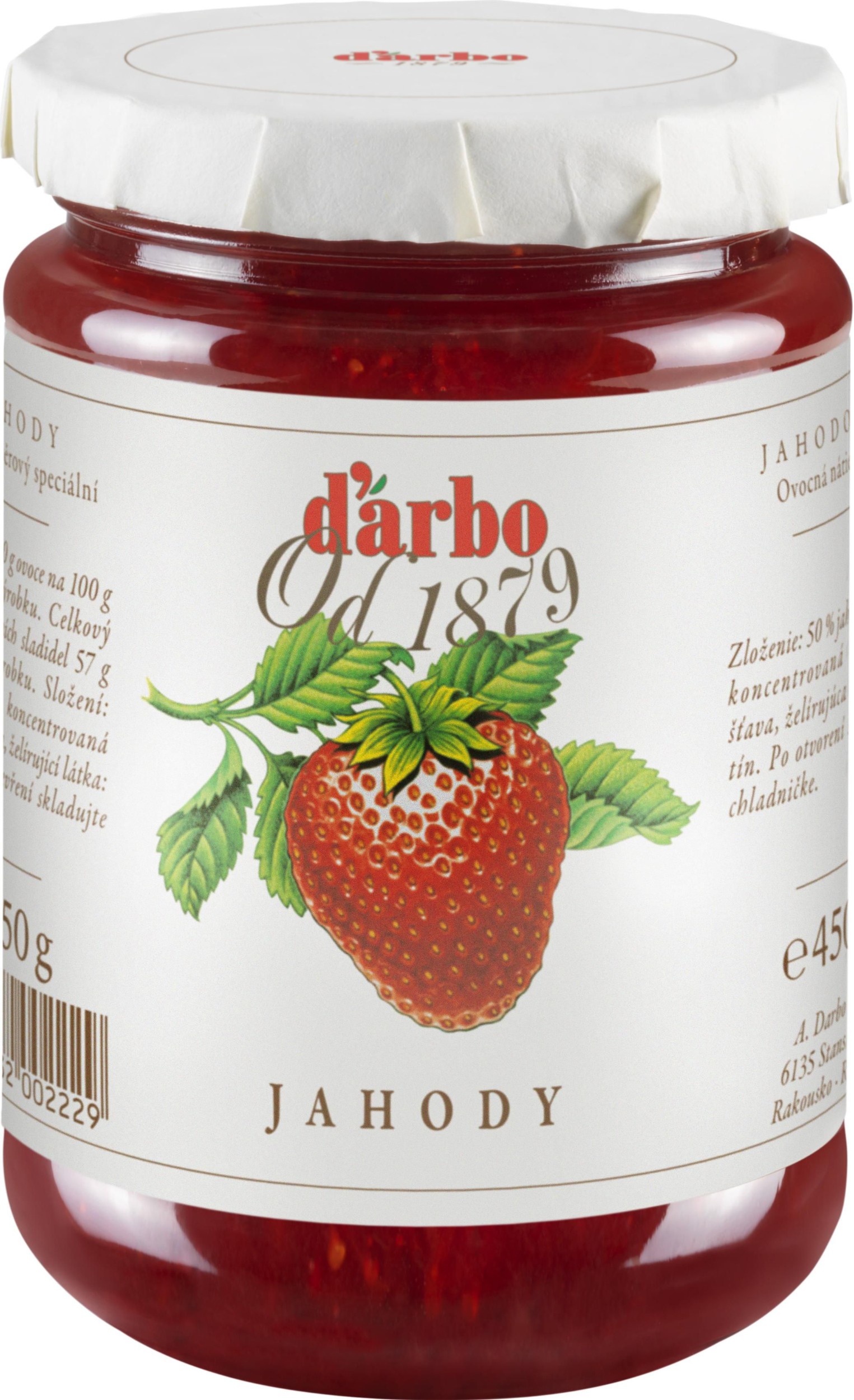 Trvanlivé potraviny - Darbo Jahody 450 g
