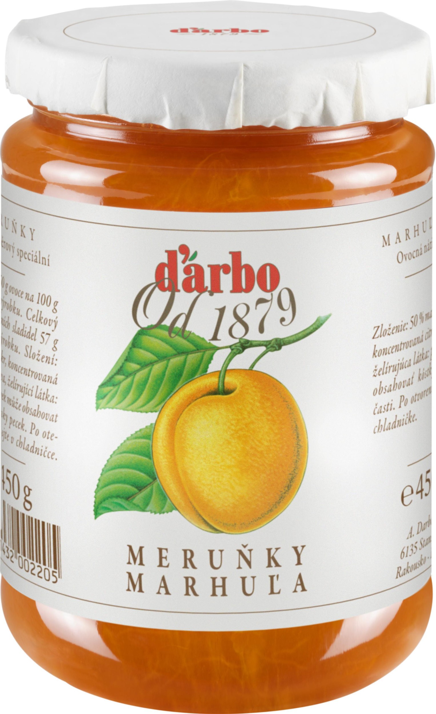Trvanlivé potraviny - Darbo Meruňky 450 g