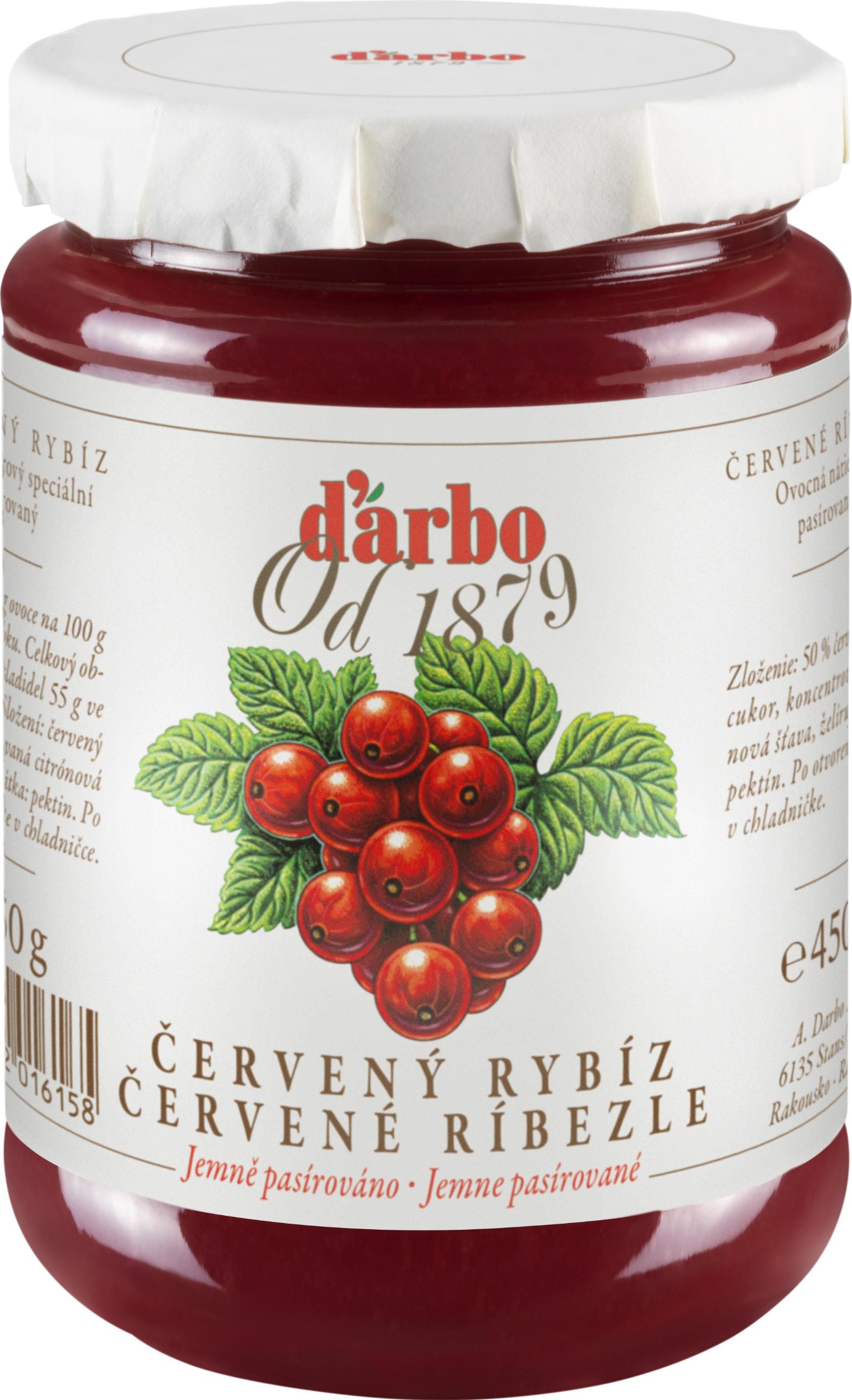 Trvanlivé potraviny - Darbo výběrový džem z červeného rybízu 450g