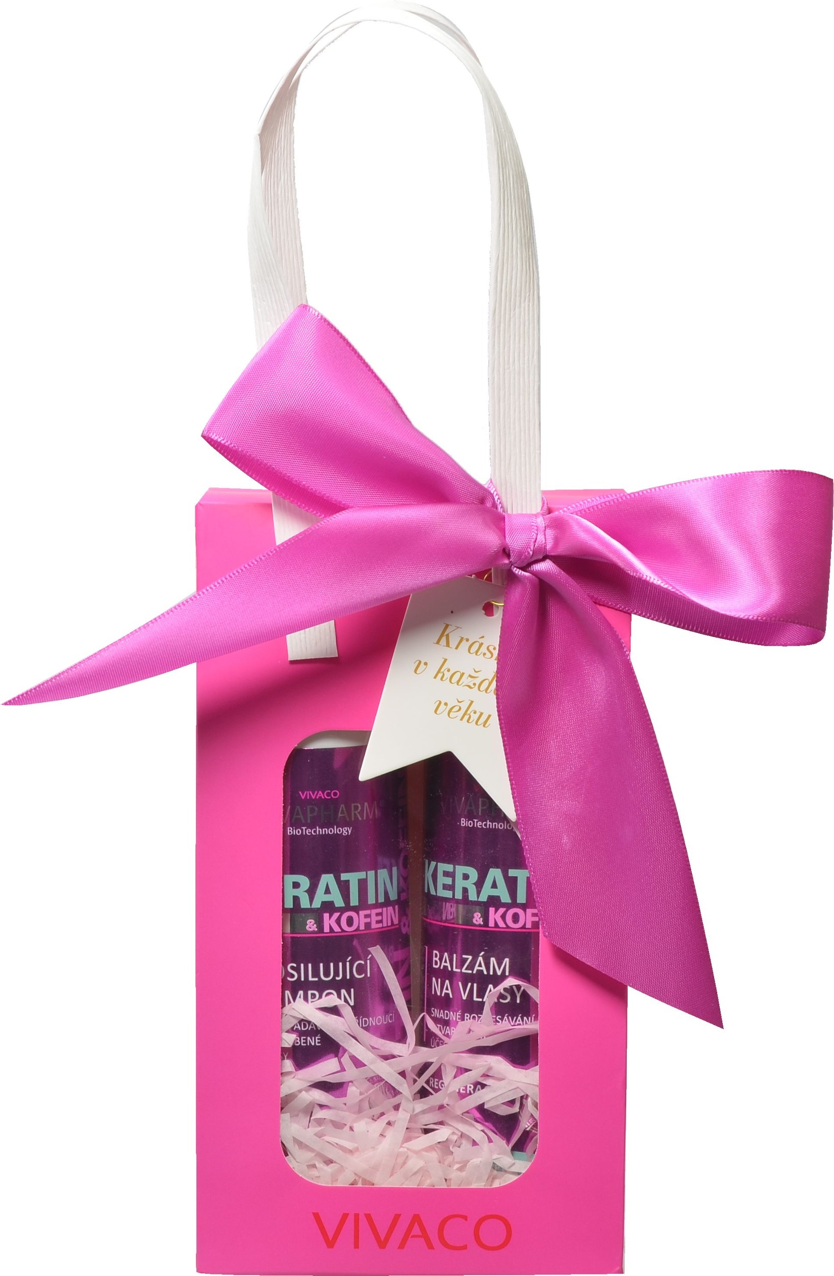 Drogerie a kosmetika - Dárková Kazeta KERATIN - šampon 200ml + balzám na vlasy<br>200ml