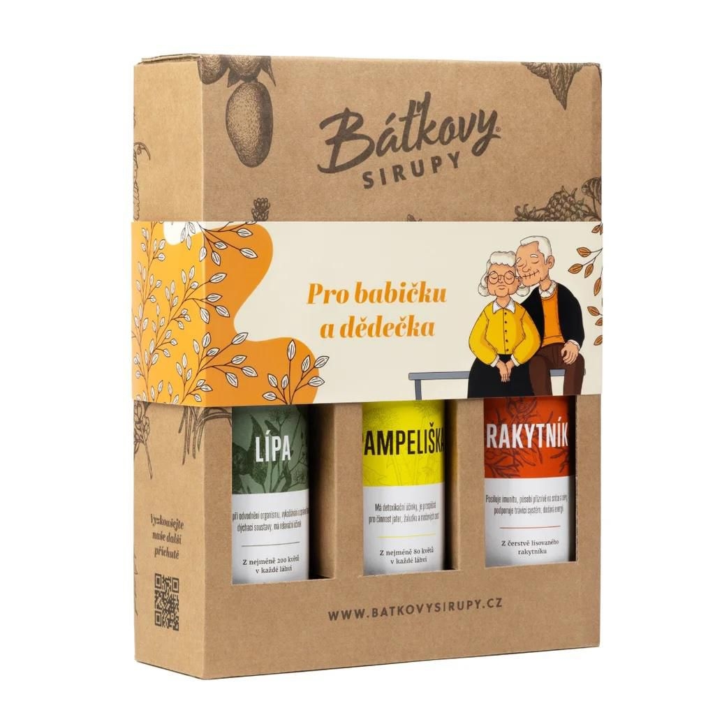 Nápoje - Dárková sada pro babičku a dědečka 3x500ml