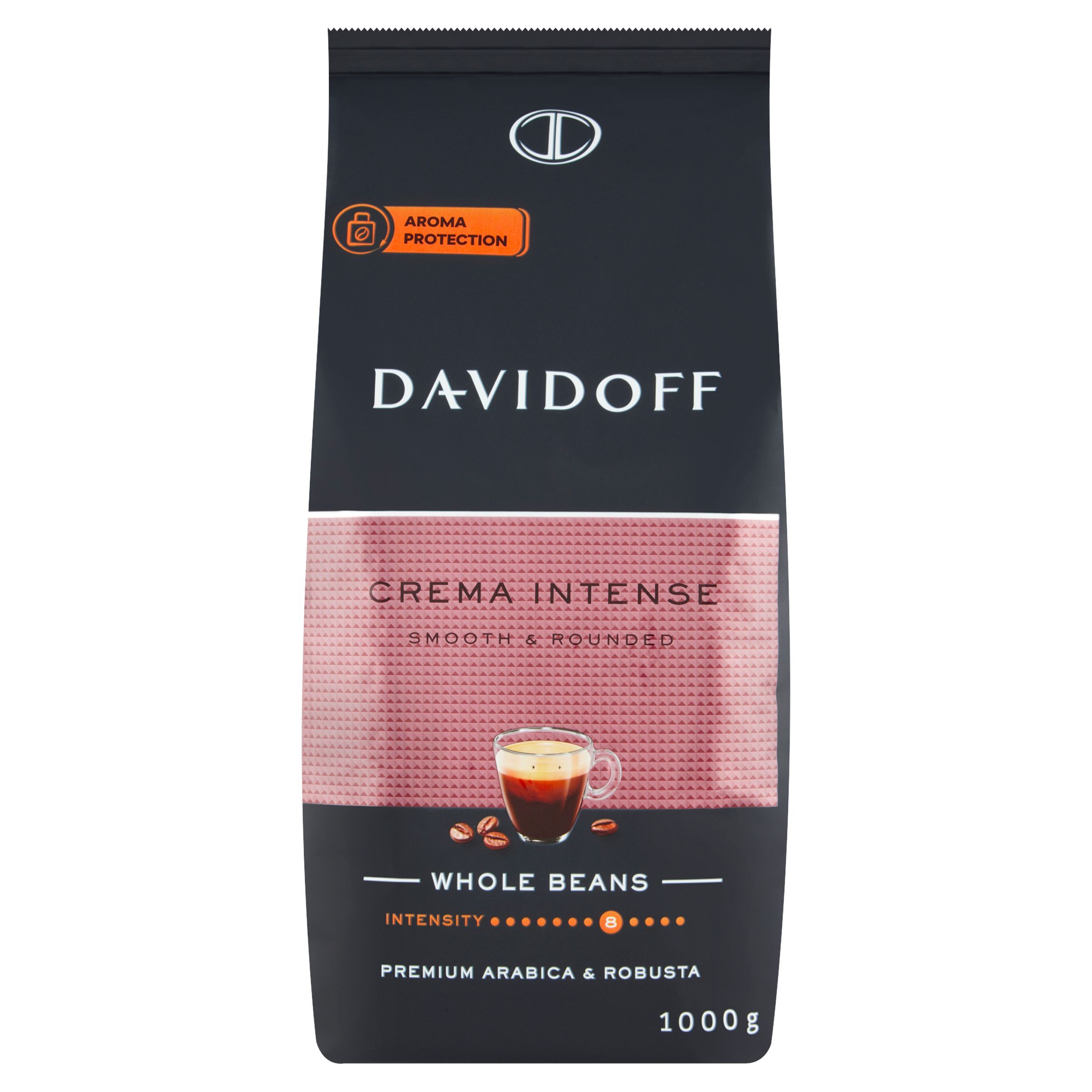 Nápoje - Davidoff Crema Intense zrnková káva 1000 g