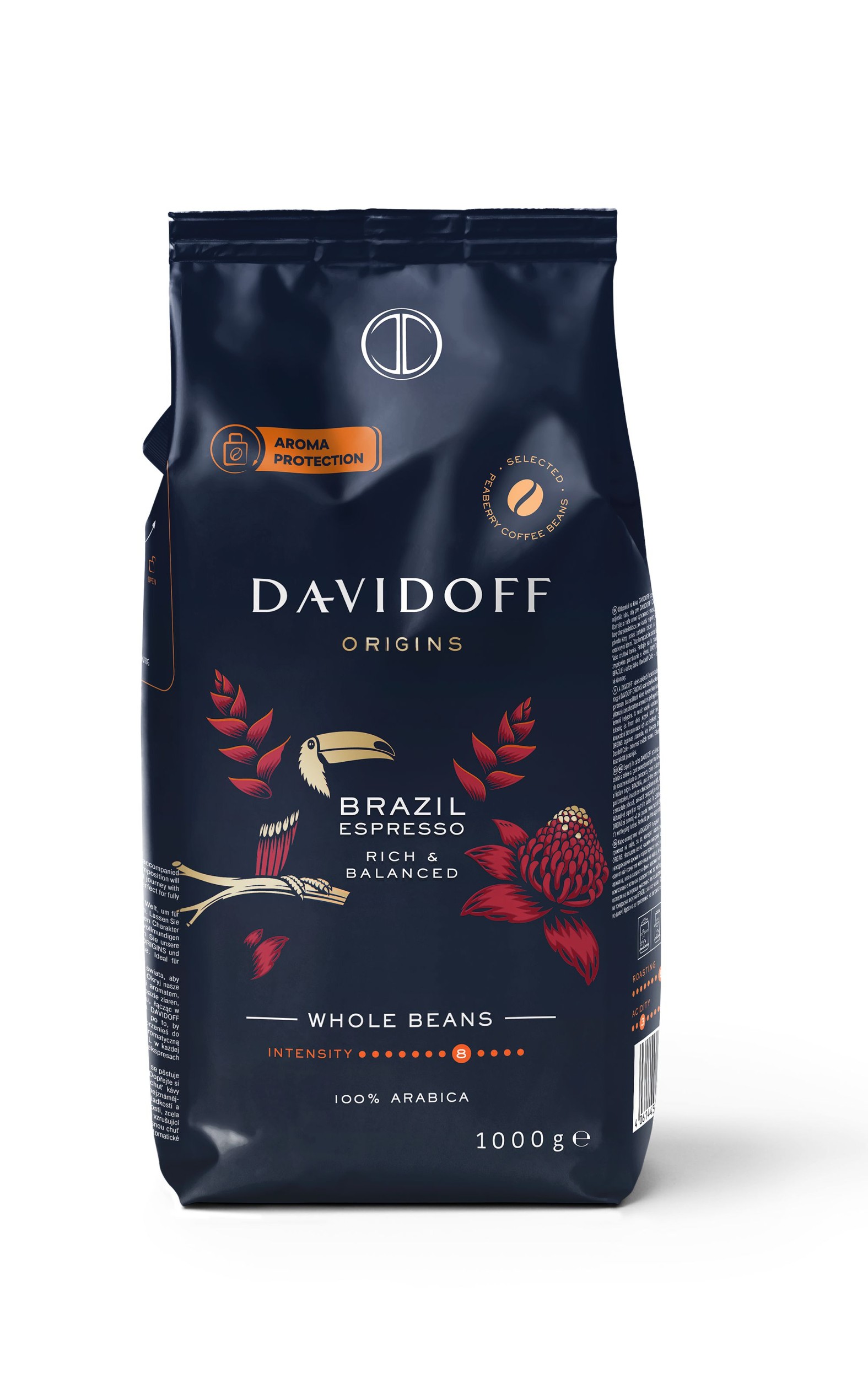Nápoje - Davidoff Origins Brazil zrnková káva 1000g